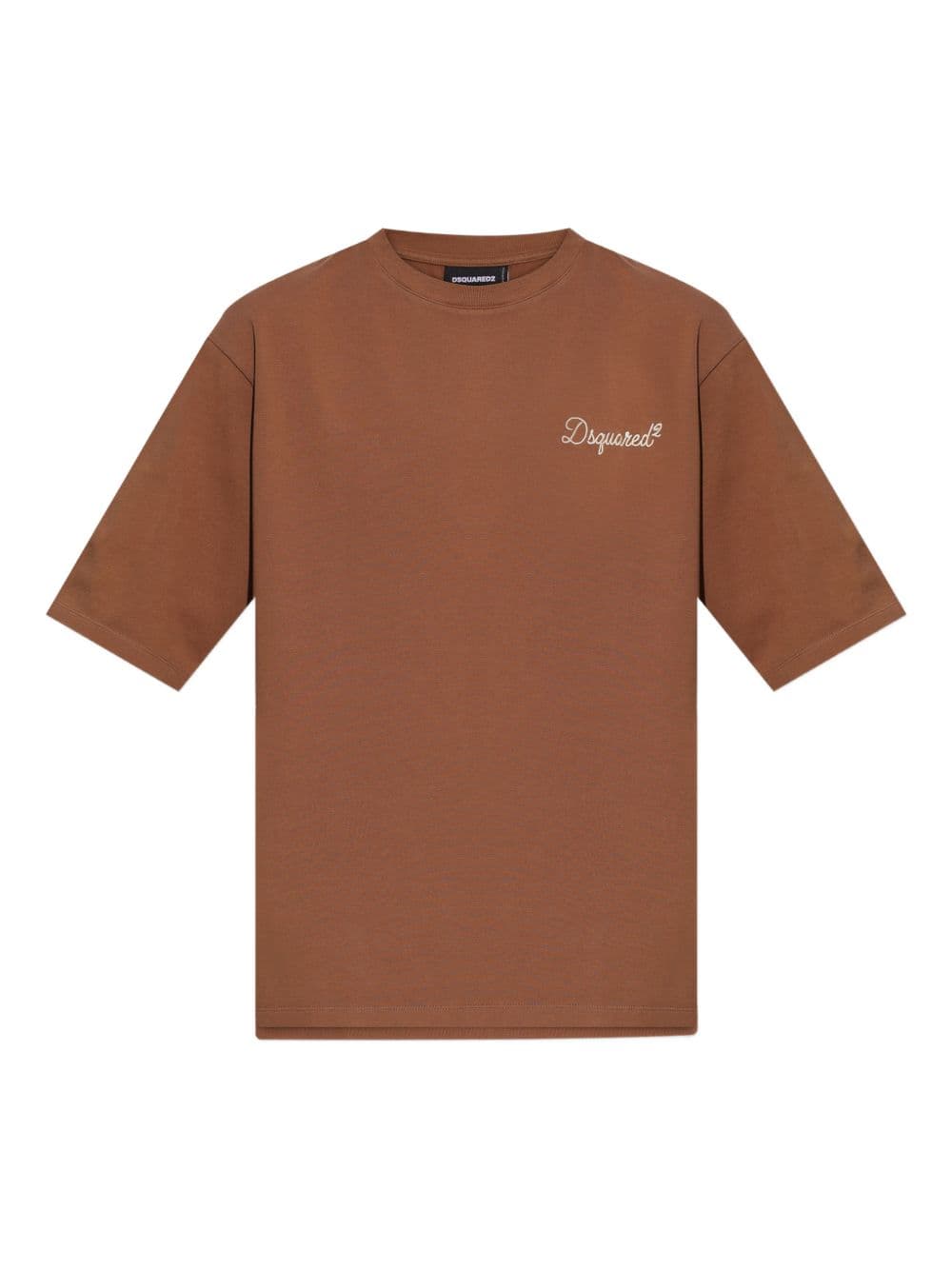 DSQUARED2 dsquared2 t-shirt marrone uomo logo ricamato - 5