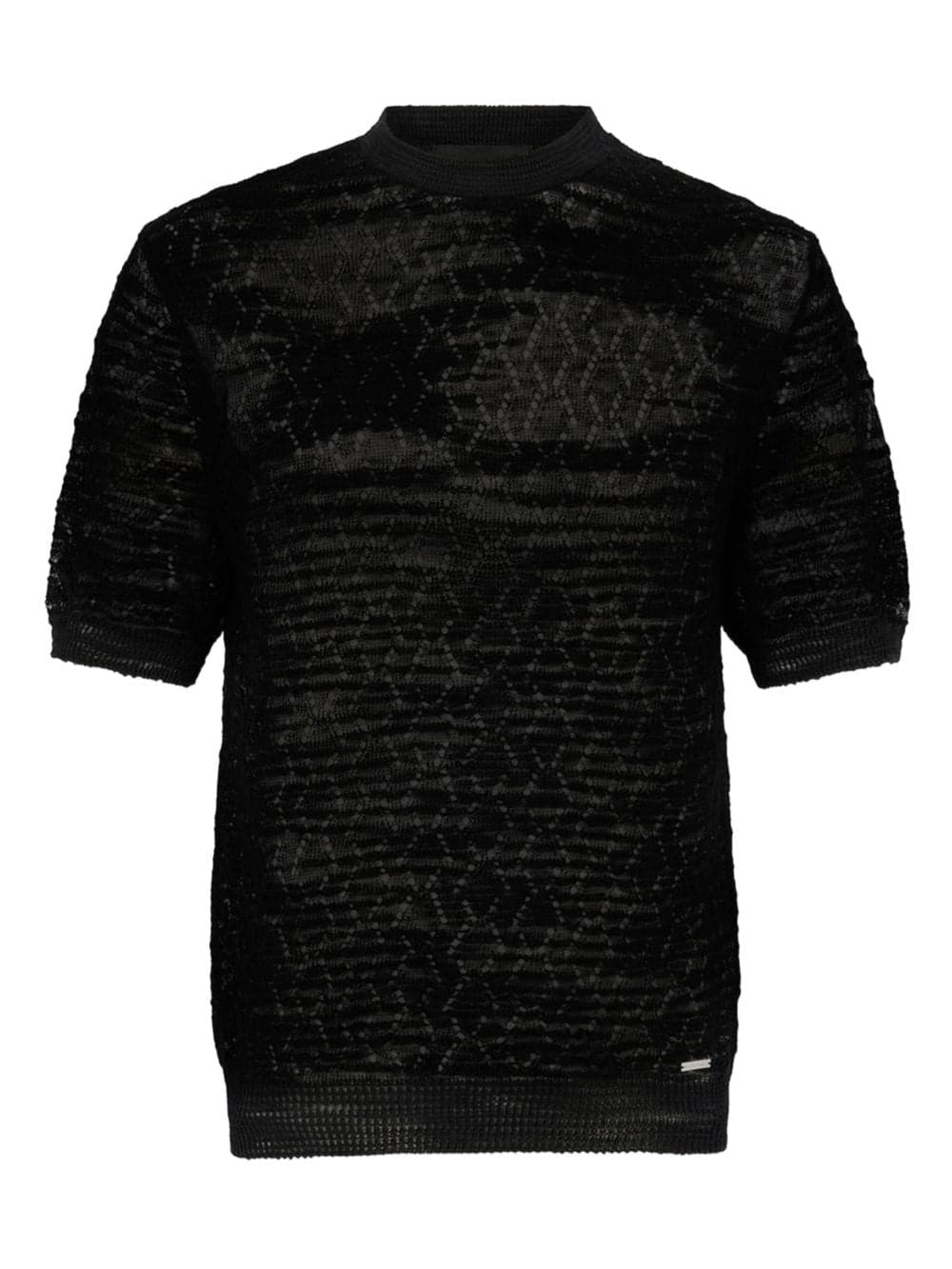 DSQUARED2 dsquared2 t-shirt nero uomo traforata - 3