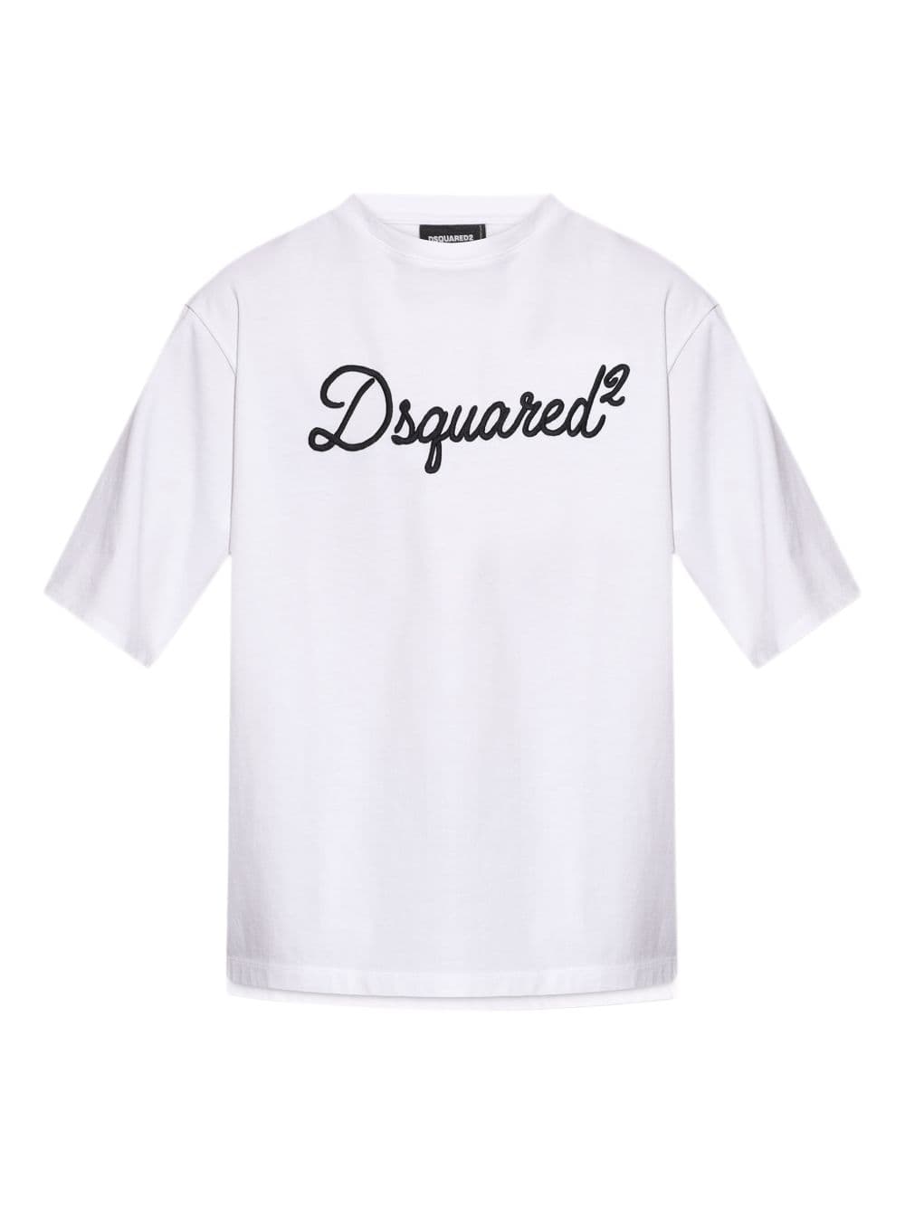 DSQUARED2 dsquared2 t-shirt bianco uomo logo ricamato - 5