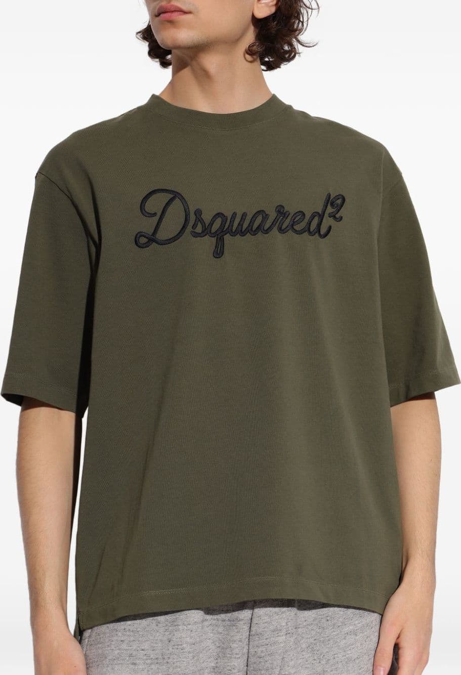 DSQUARED2 dsquared2 t-shirt verde uomo ricamo logo – OTHER