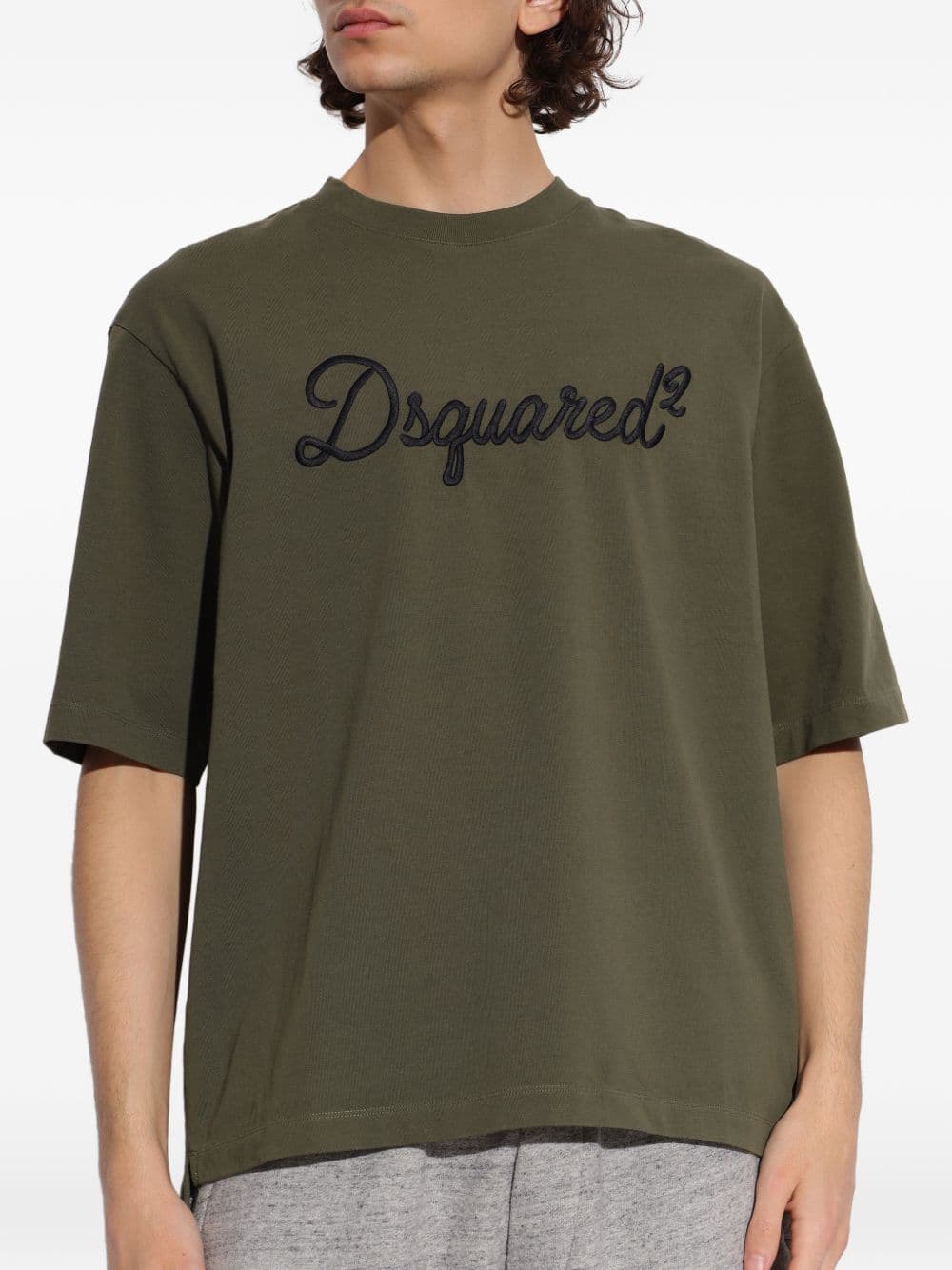 DSQUARED2 dsquared2 t-shirt verde uomo ricamo logo - 6