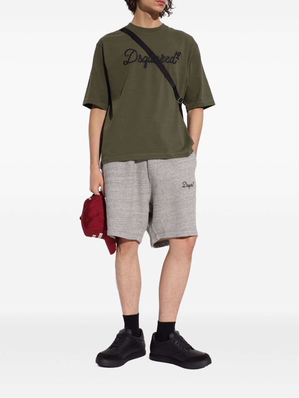 DSQUARED2 dsquared2 t-shirt verde uomo ricamo logo - 2