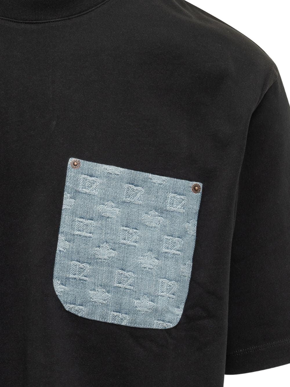 DSQUARED2 dsquared2 t-shirt nero uomo taschino - 3