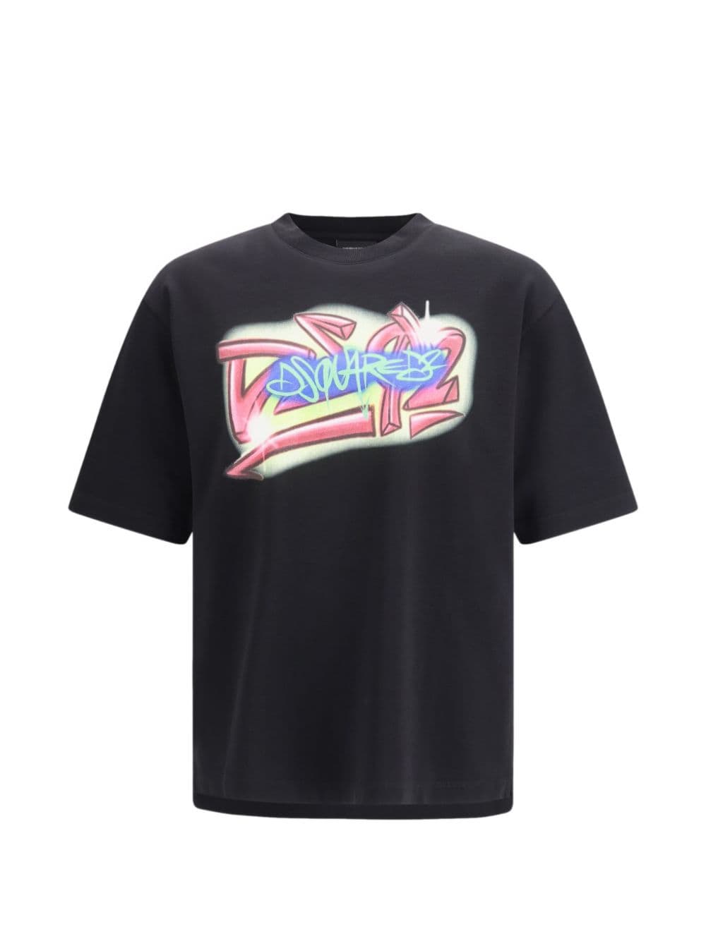DSQUARED2 dsquared2 t-shirt nero uomo stampa logo - 4