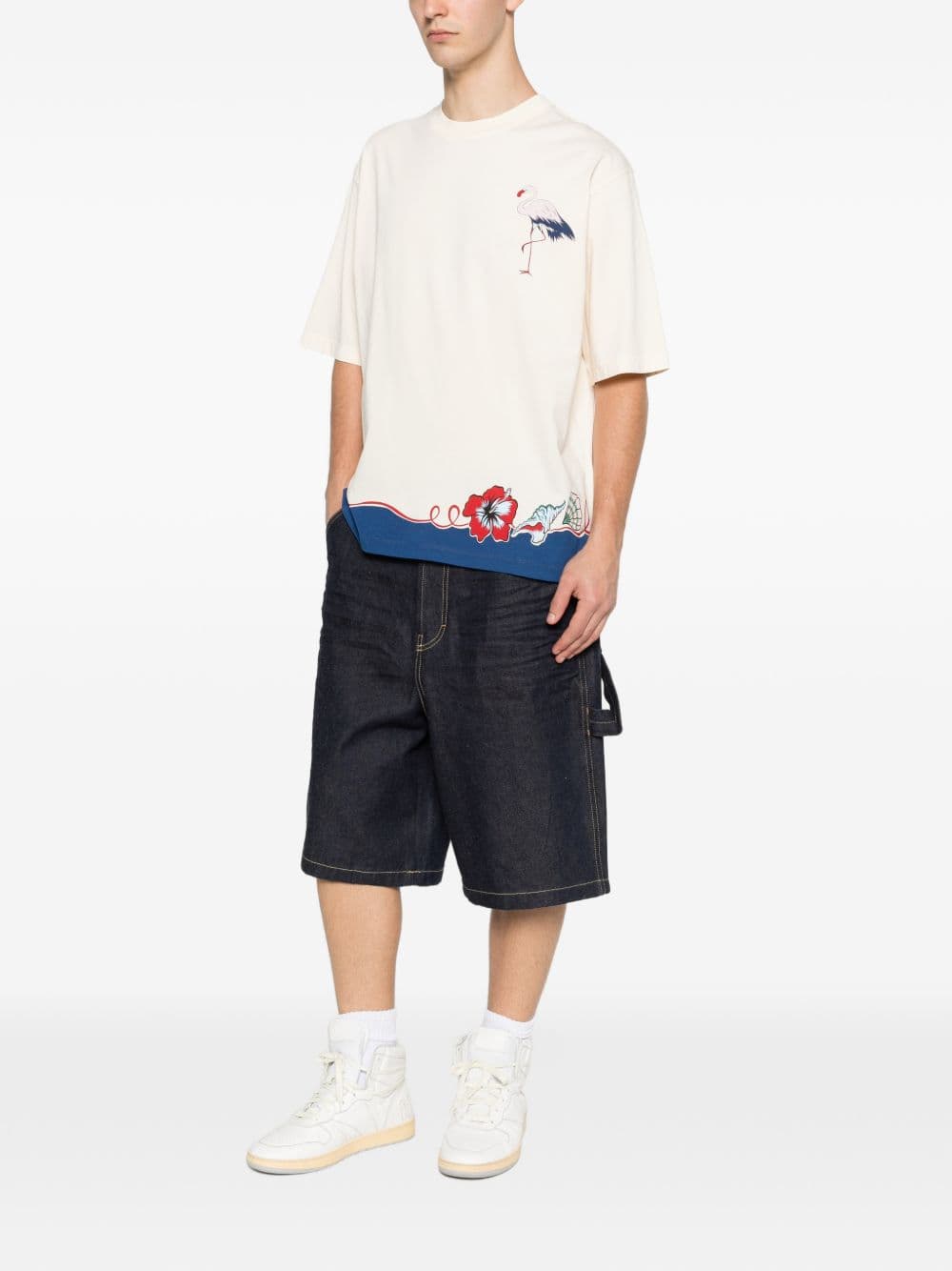 DSQUARED2 dsquared2 t-shirt fenicottero uomo beige - 2