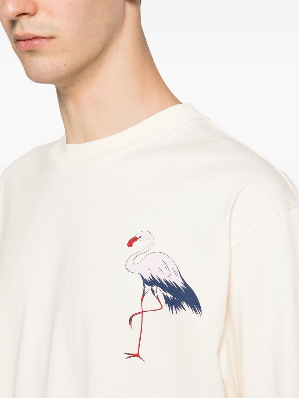 DSQUARED2 dsquared2 t-shirt fenicottero uomo beige - 4
