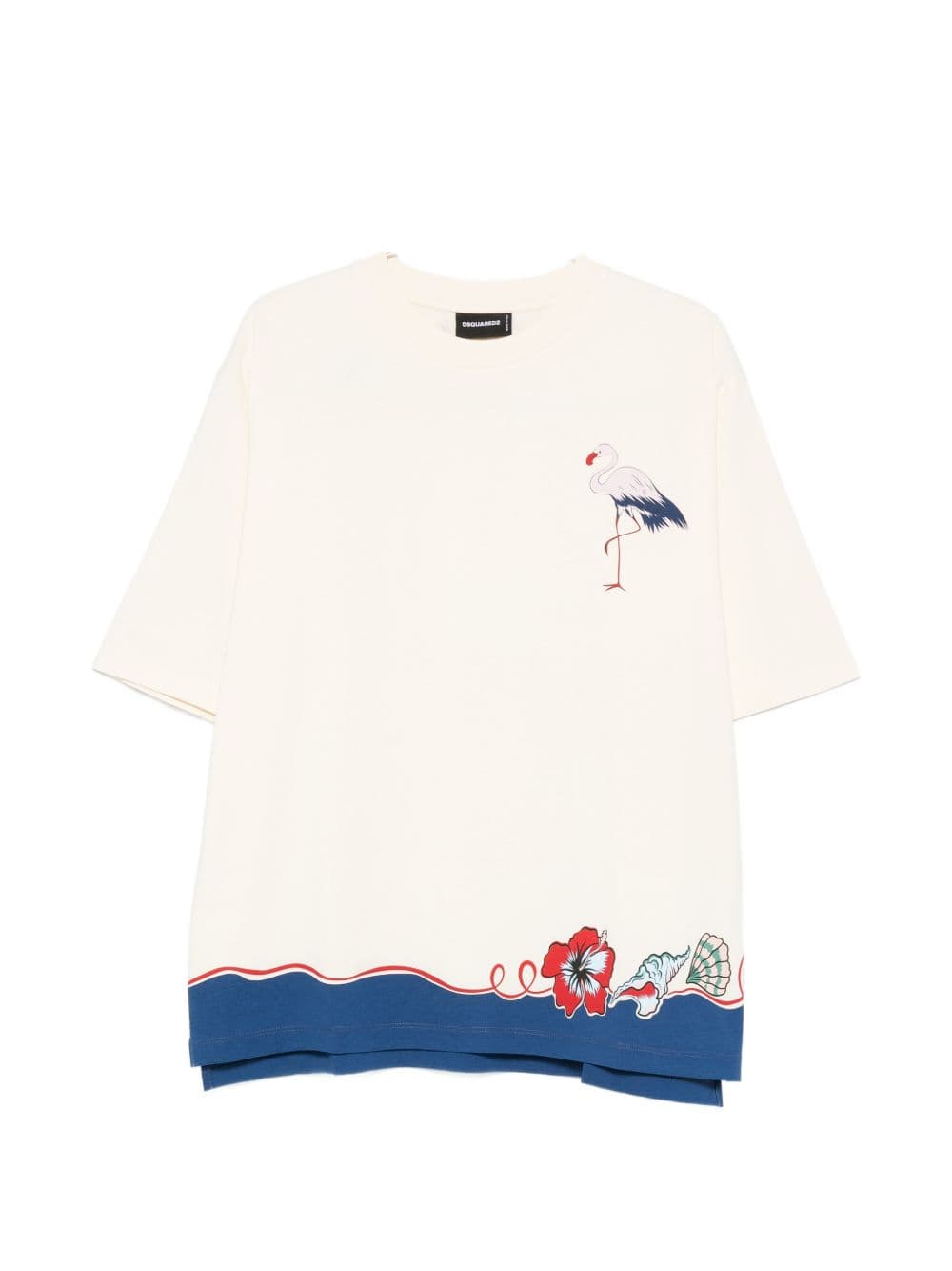 DSQUARED2 dsquared2 t-shirt fenicottero uomo beige - 5