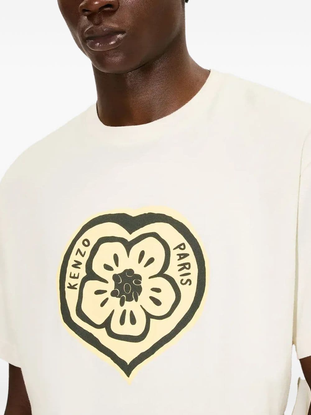 Kenzo kenzo t-shirt cuore boke uomo bianco - 3