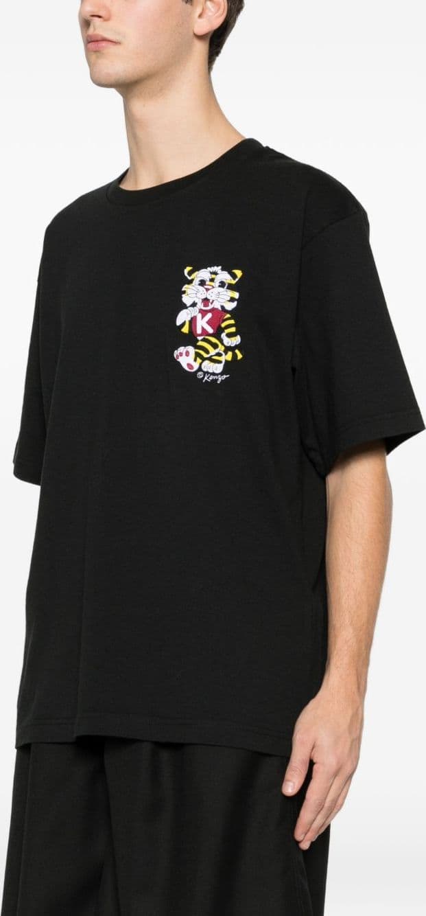 Kenzo kenzo t-shirt ricamo tigre uomo nero - 6