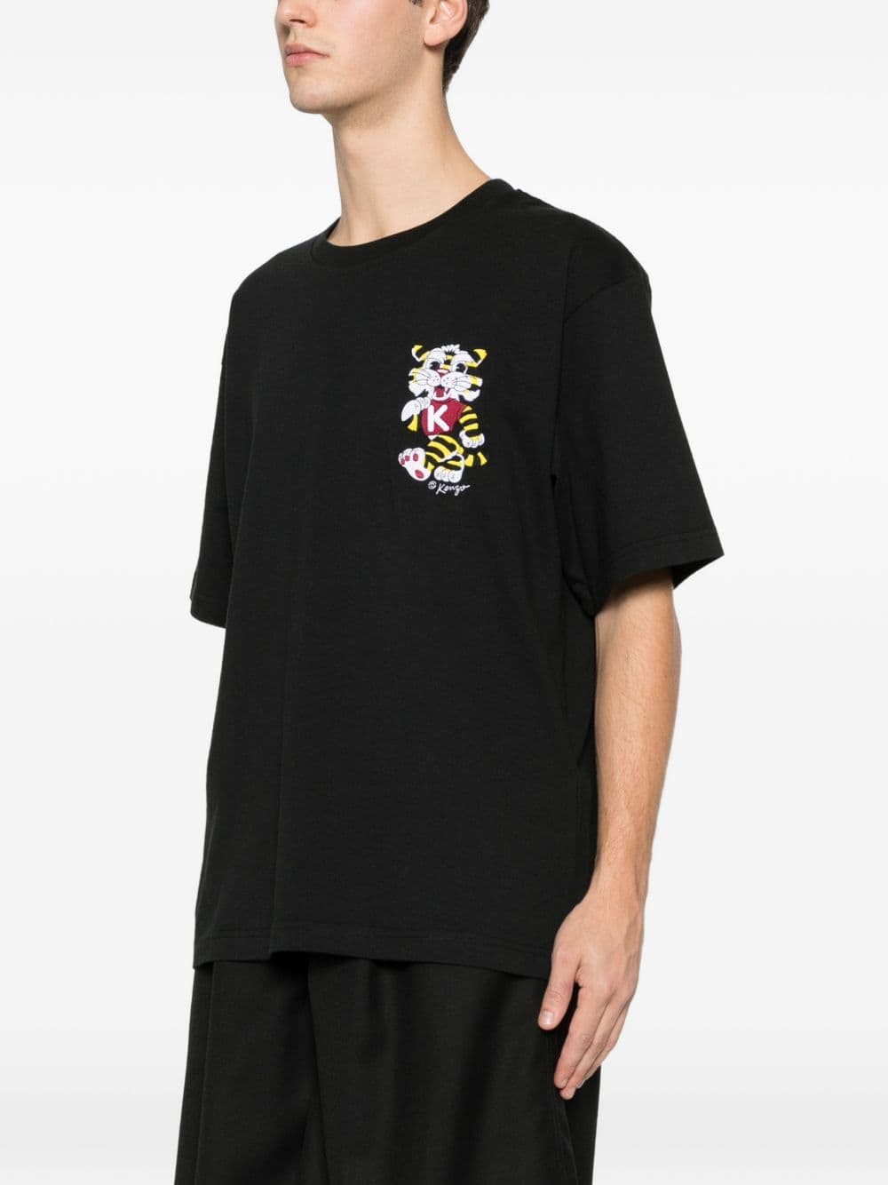 Kenzo kenzo t-shirt ricamo tigre uomo nero - 6