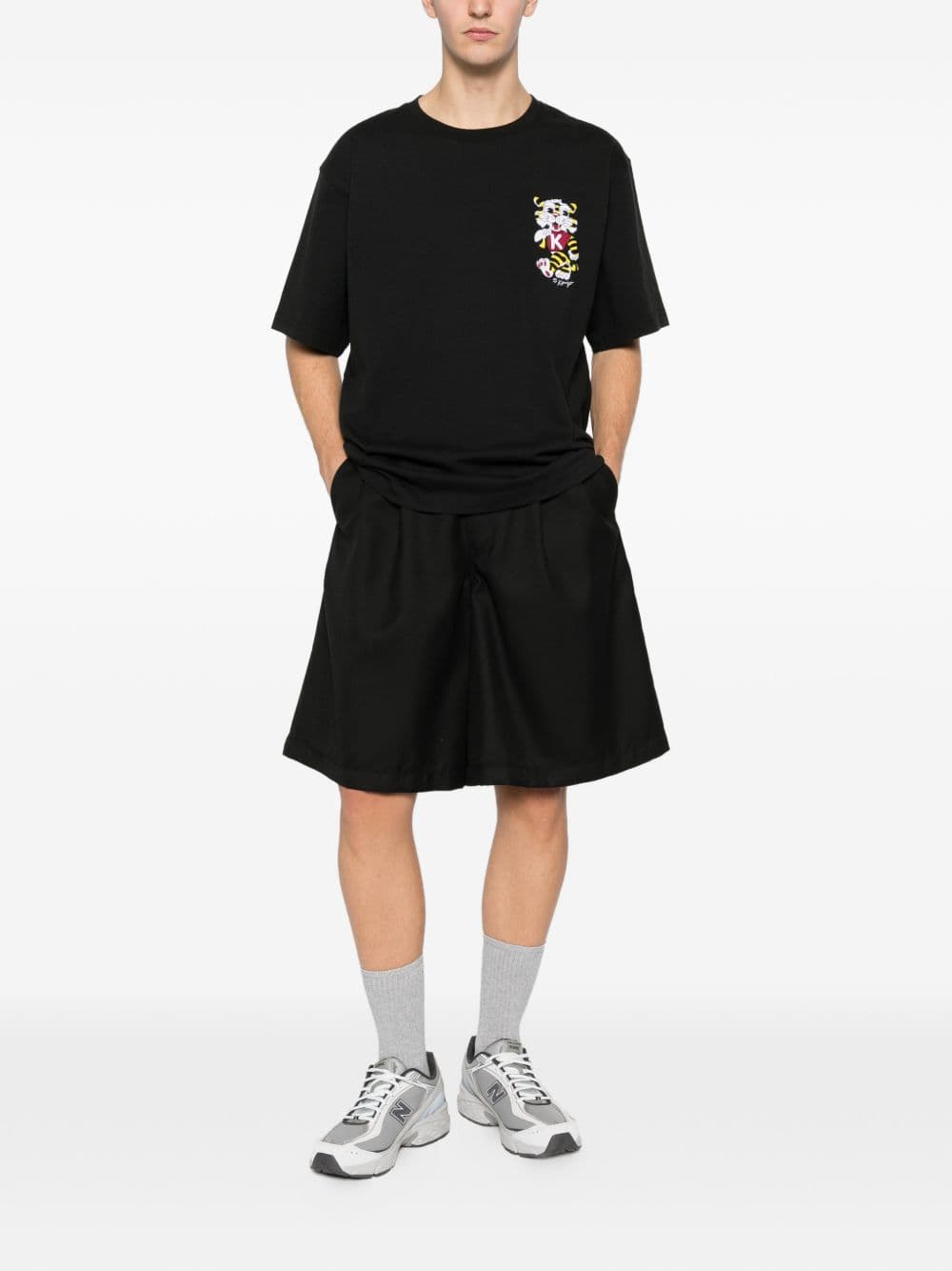 Kenzo kenzo t-shirt ricamo tigre uomo nero - 2