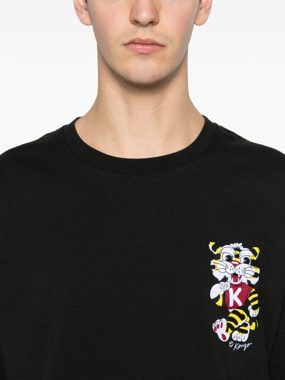 Kenzo kenzo t-shirt ricamo tigre uomo nero - 4