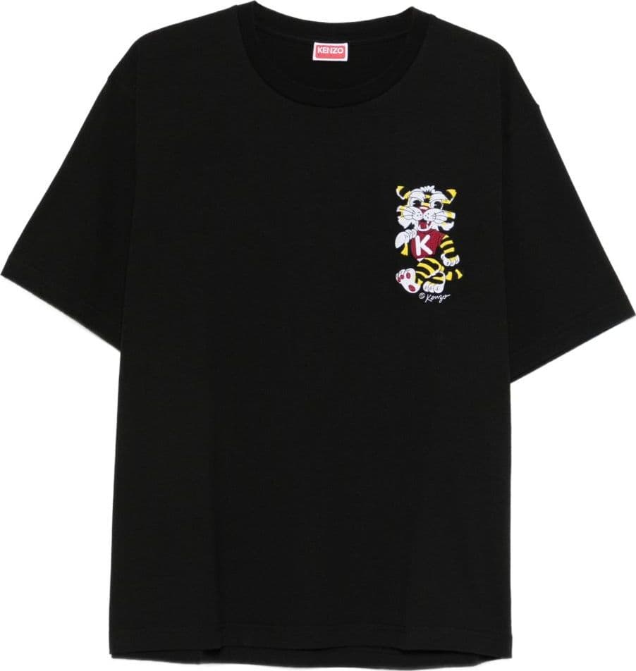 Kenzo kenzo t-shirt ricamo tigre uomo nero - 5