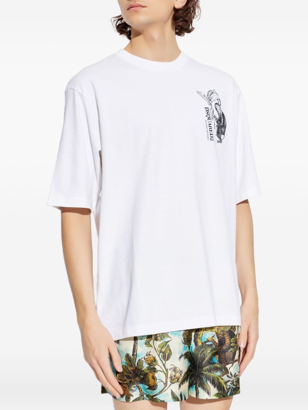 DSQUARED2 dsquared2 t-shirt bianco uomo monkey business - 6