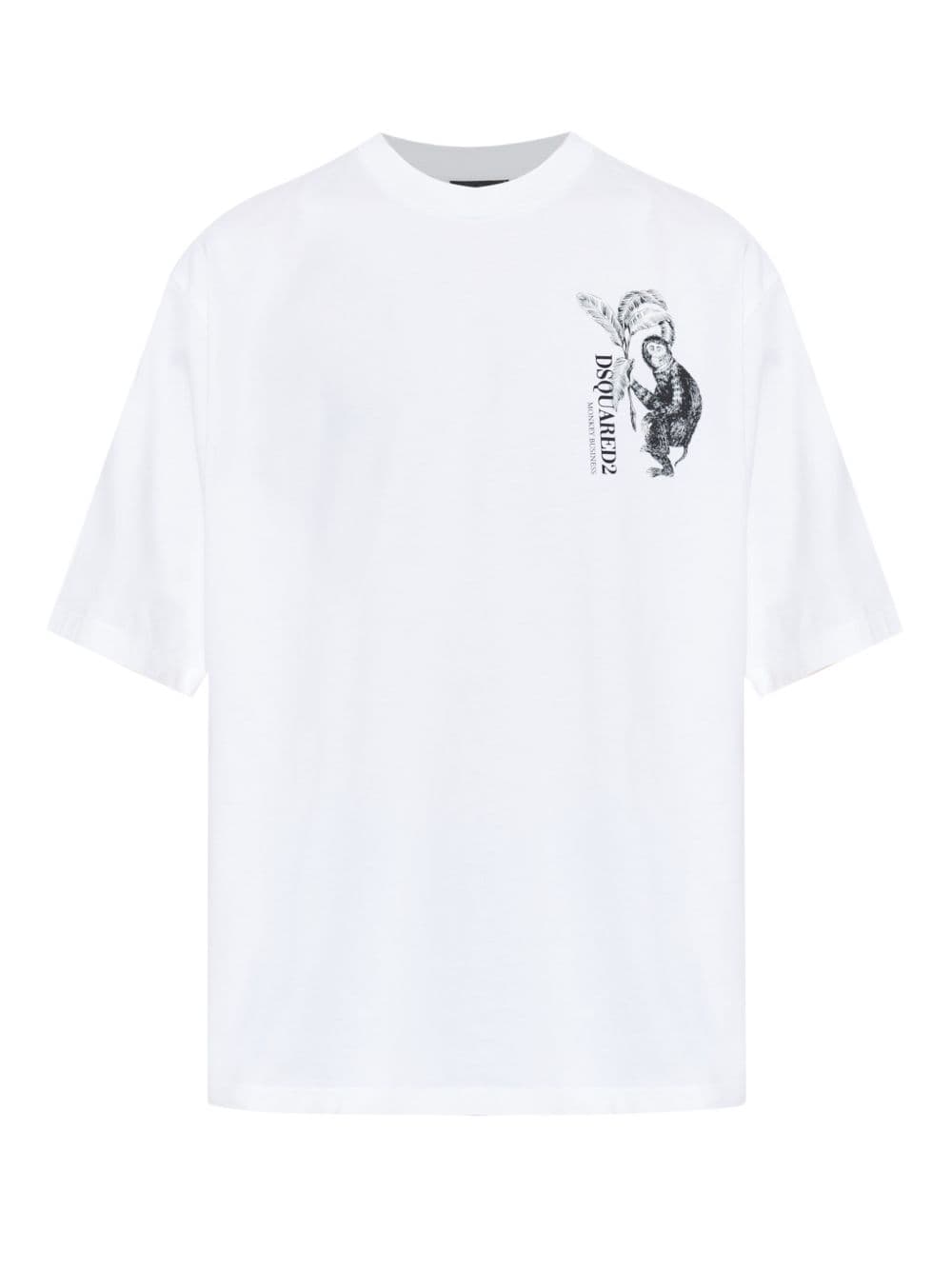DSQUARED2 dsquared2 t-shirt bianco uomo monkey business - 5