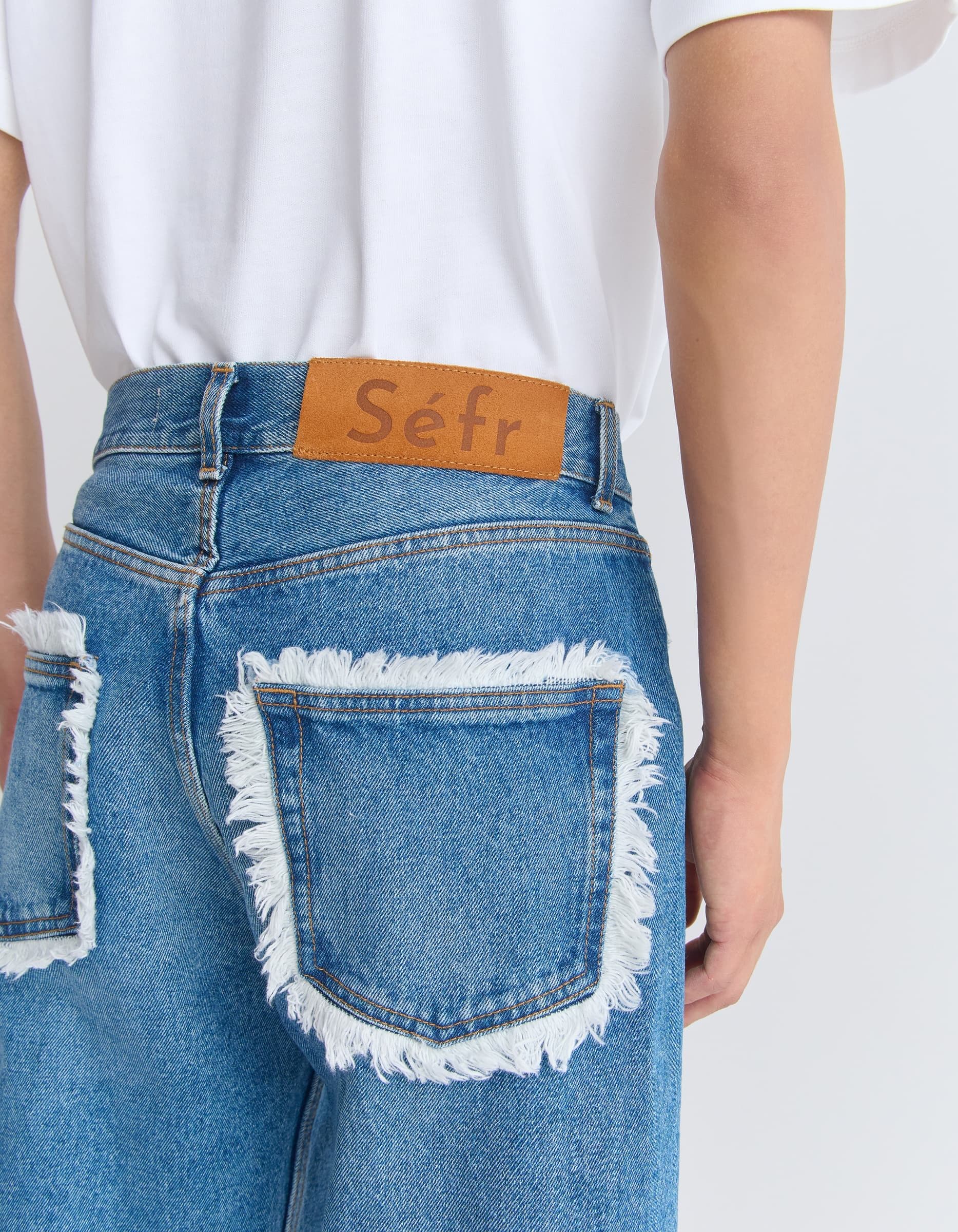 SEFR FRAYED CUT JEANS - 3