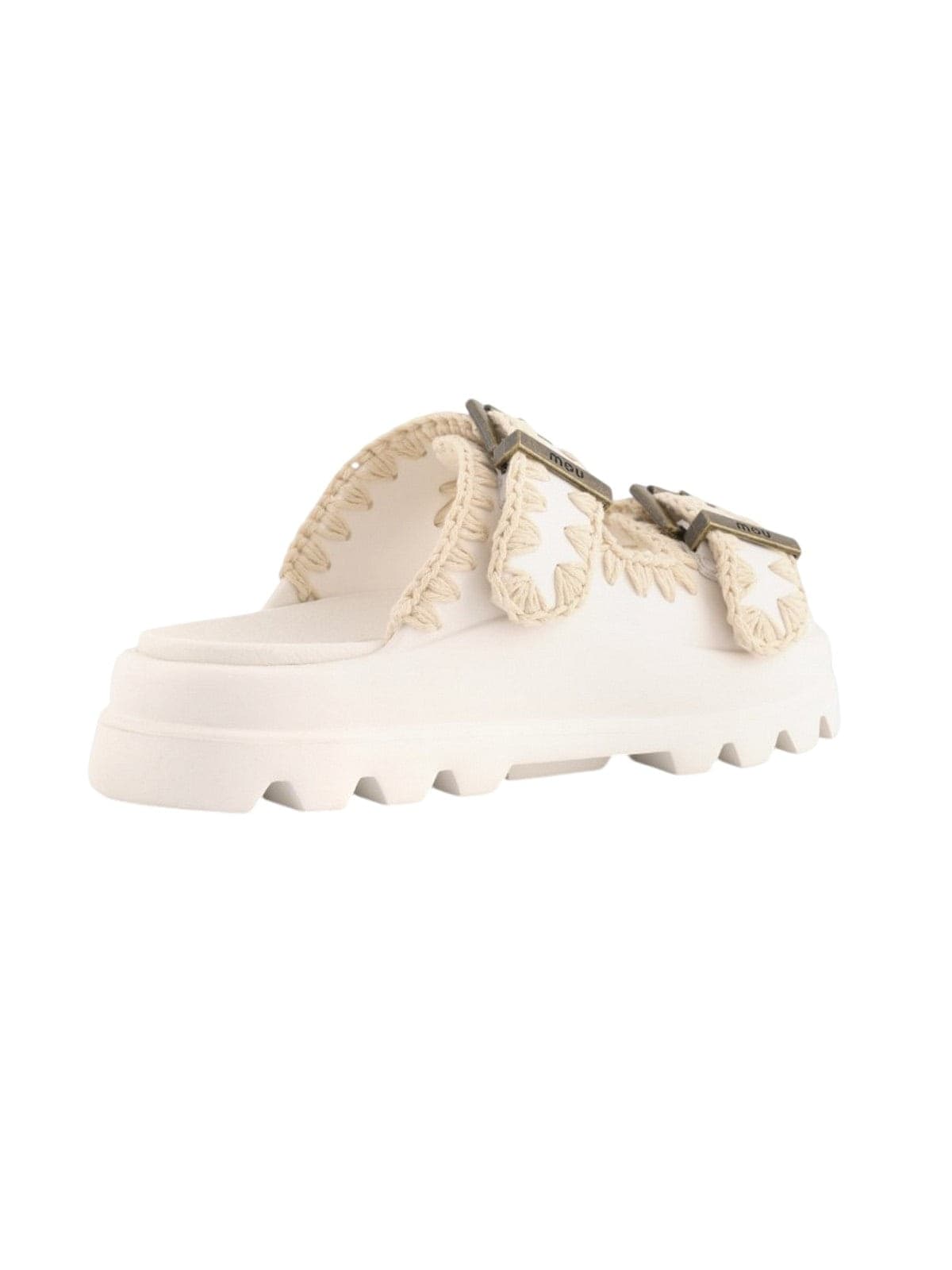 MOU sandali donna mou - eva one-piece slide two buckle - bianco - 3