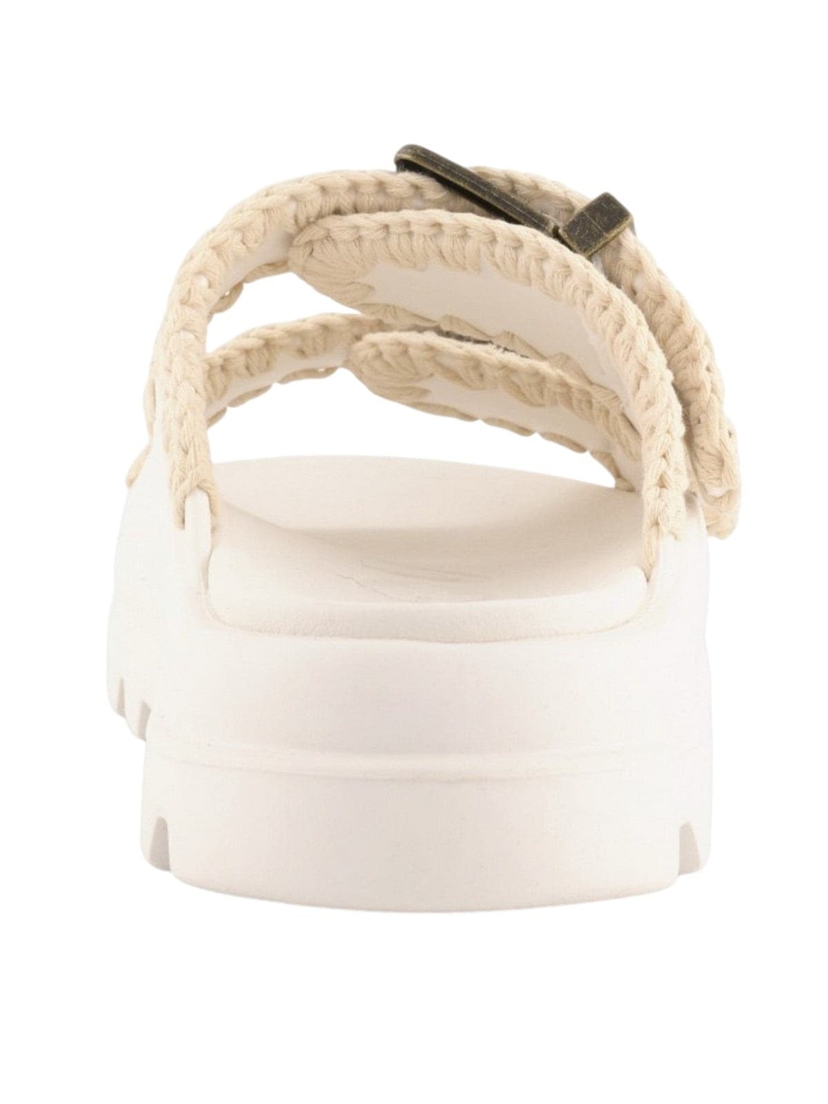 MOU sandali donna mou - eva one-piece slide two buckle - bianco - 4