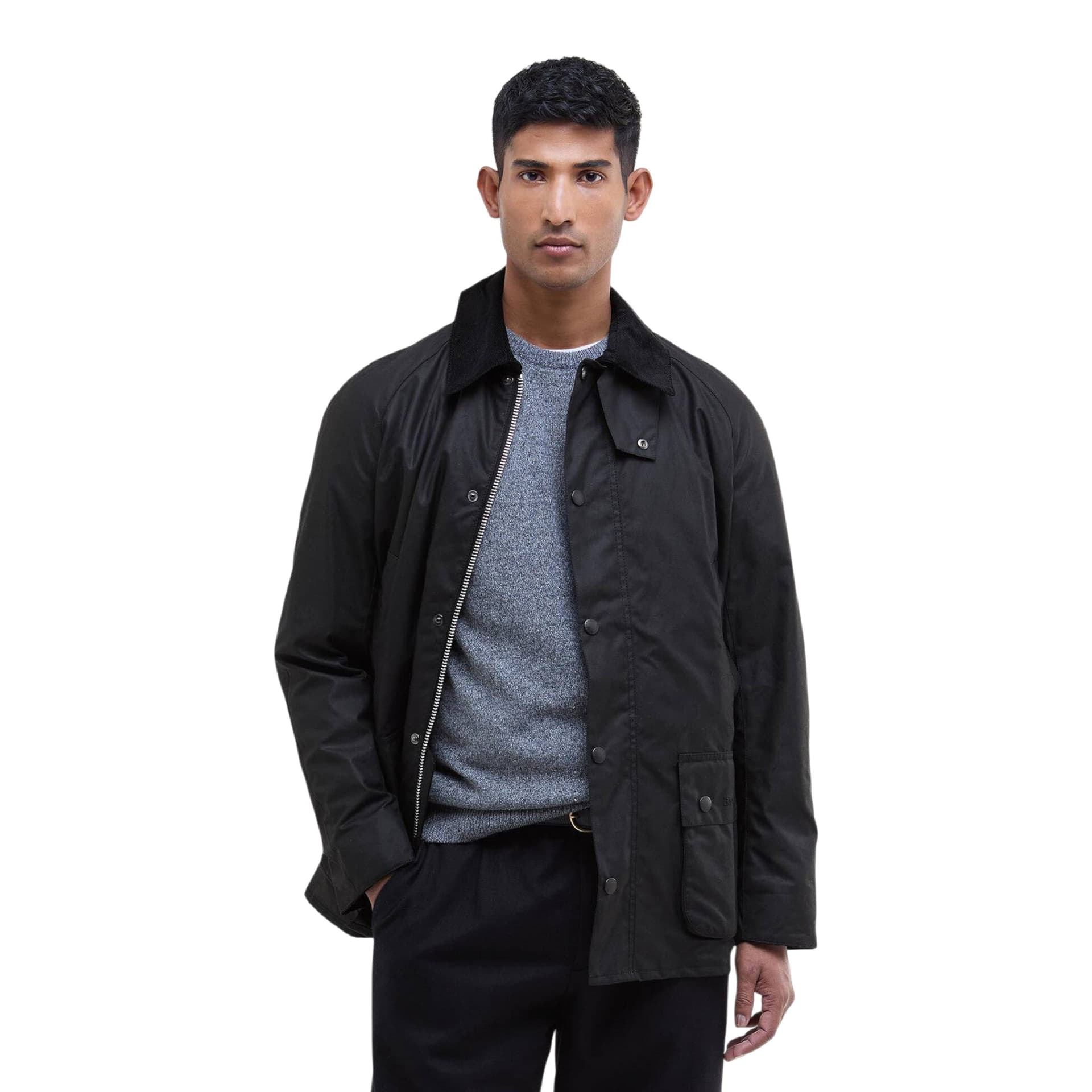 BARBOUR giacca barbour ashby wax jacket - black - 2
