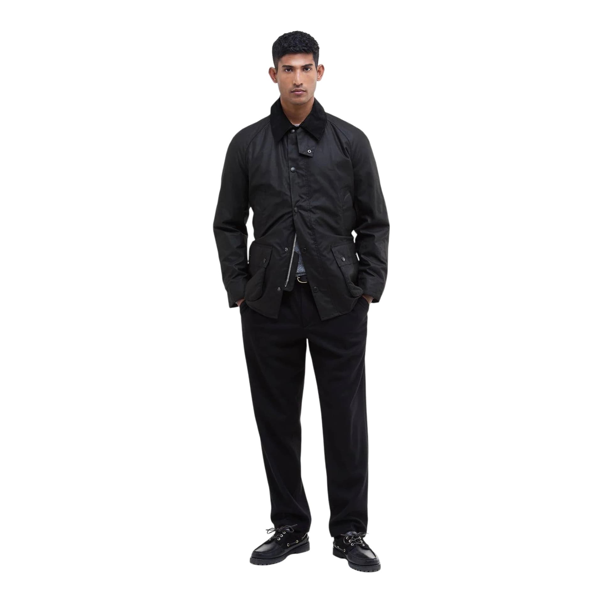 BARBOUR giacca barbour ashby wax jacket - black - 3