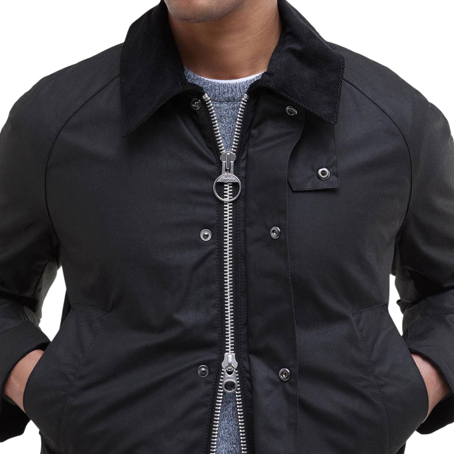 BARBOUR giacca barbour ashby wax jacket - black - 6