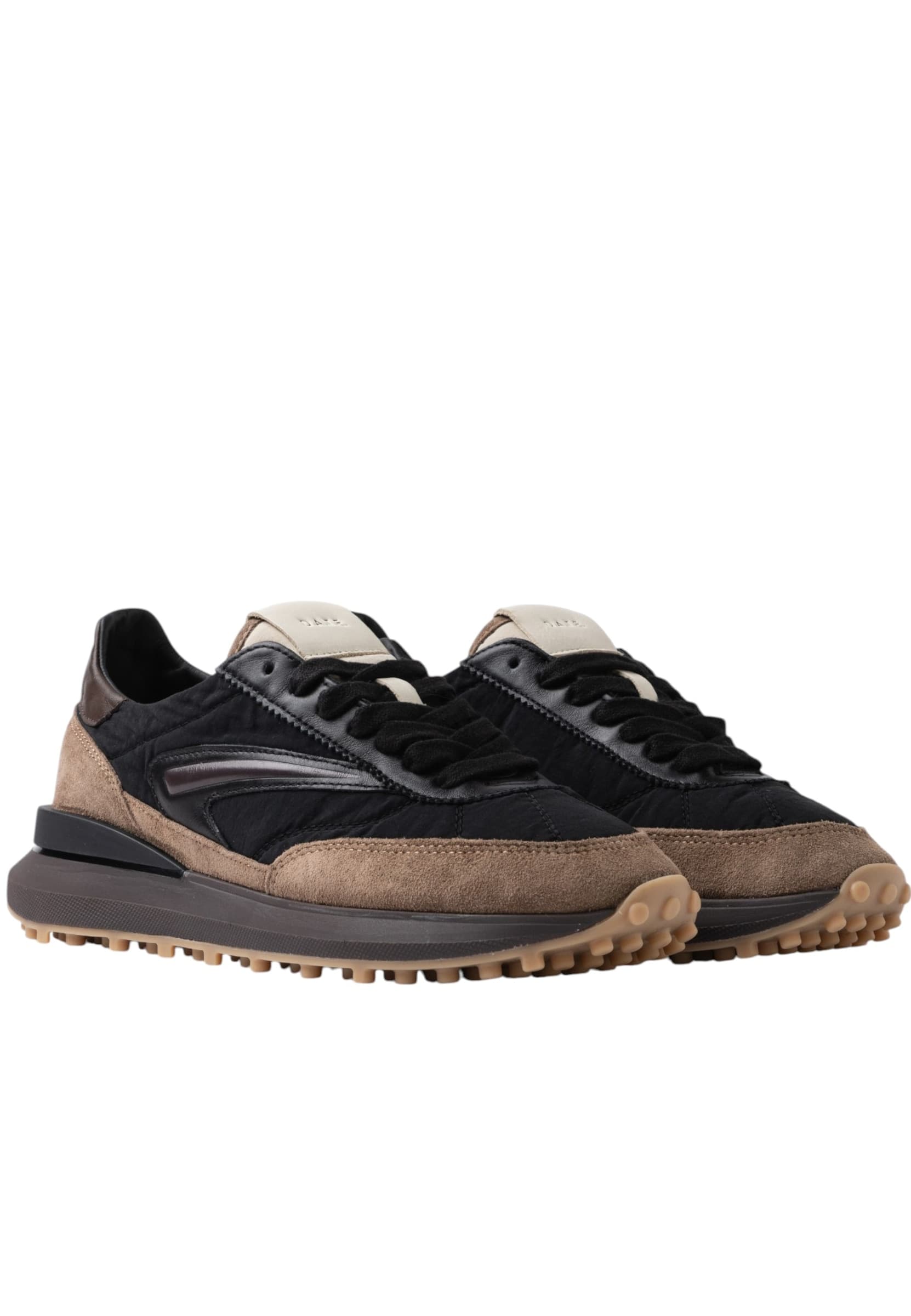 D.A.T.E. m431-at-ny-bk DATE Uomo Camoscio Nero - 2