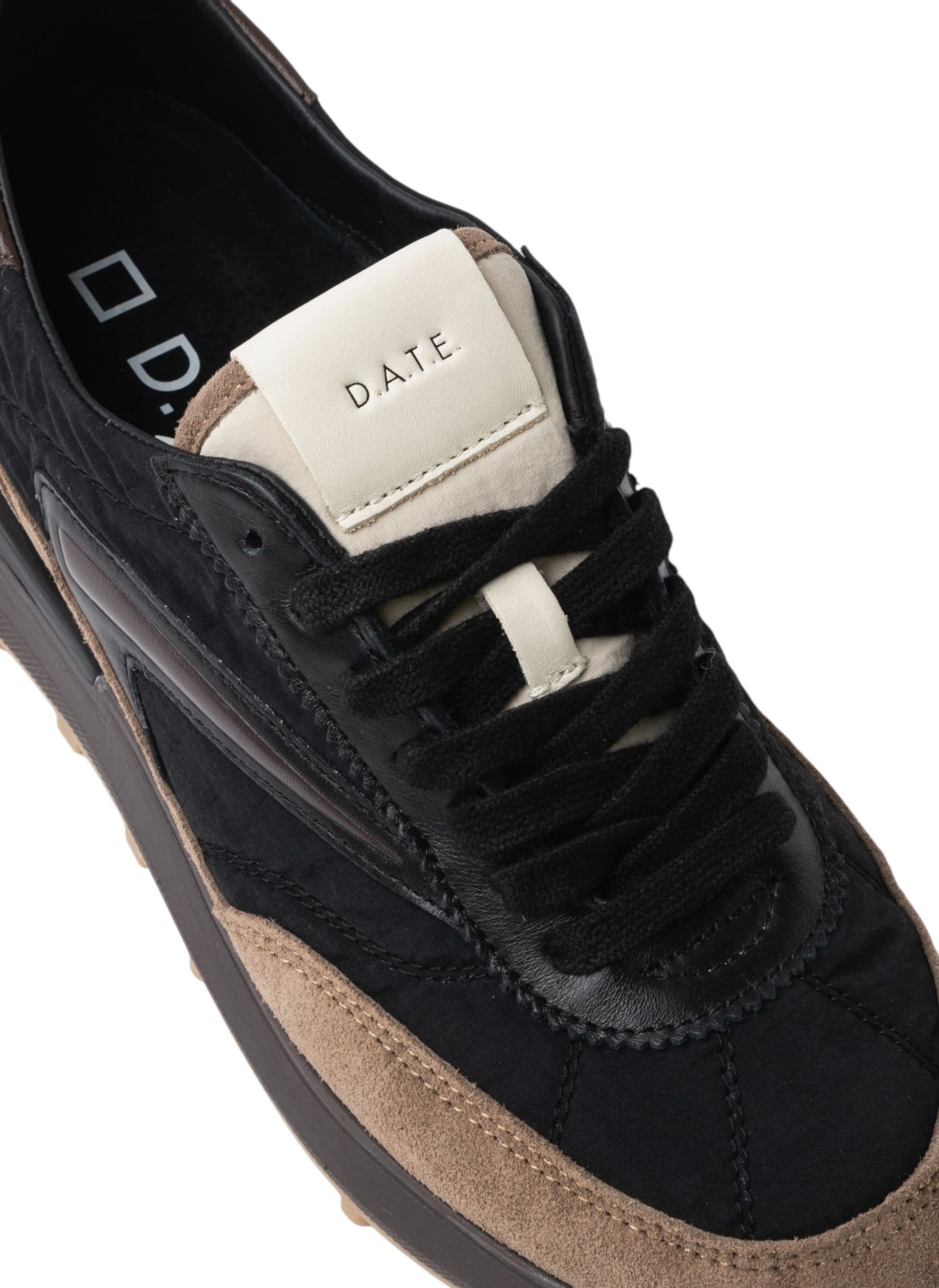 D.A.T.E. m431-at-ny-bk DATE Uomo Camoscio Nero - 4