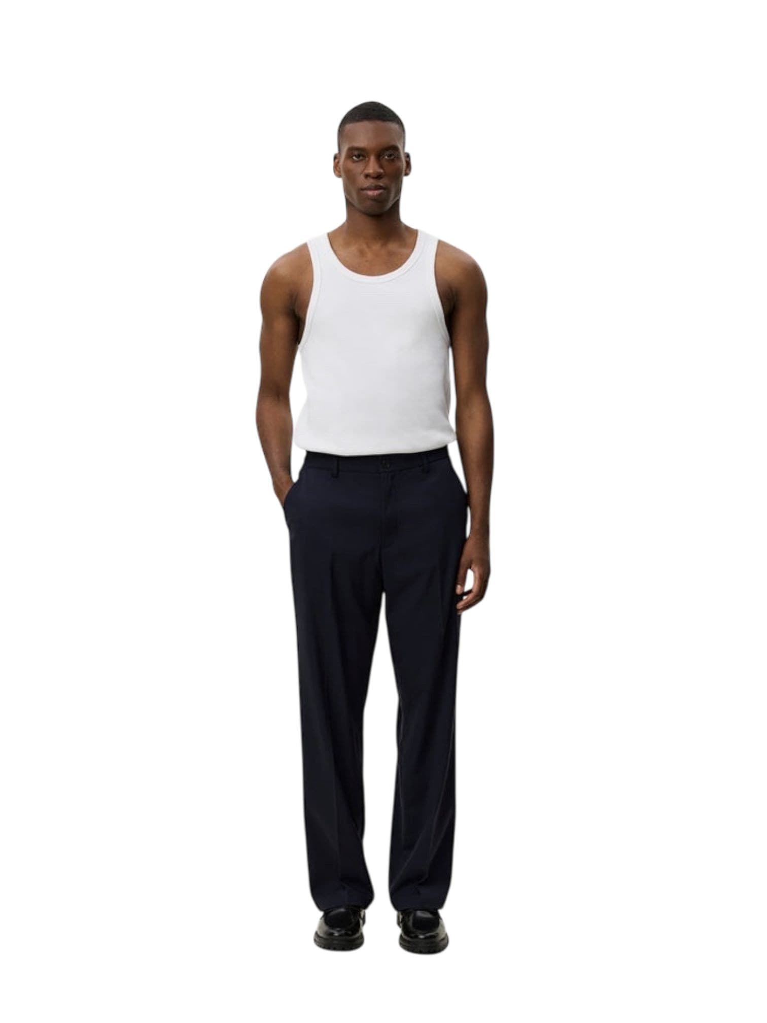 LES DEUX Les Deux Randall Suiting Pants pantaloni gamba dritta - dark navy - 6