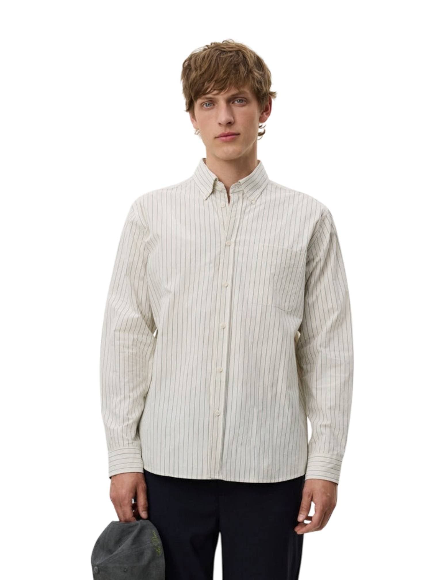 LES DEUX Les Deux Kent Stripe Poplin Shirt Camicia a righe in cotone - Ivory - 3