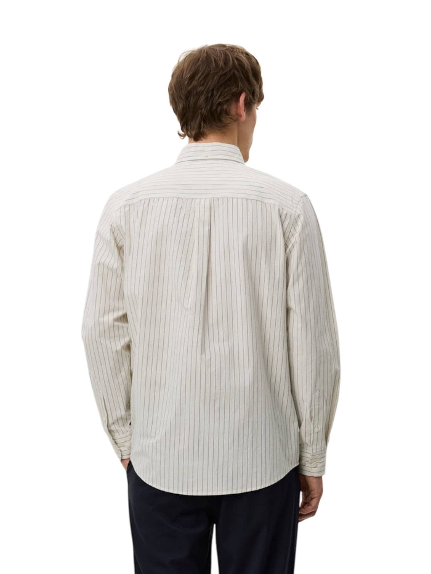 LES DEUX Les Deux Kent Stripe Poplin Shirt Camicia a righe in cotone - Ivory - 4