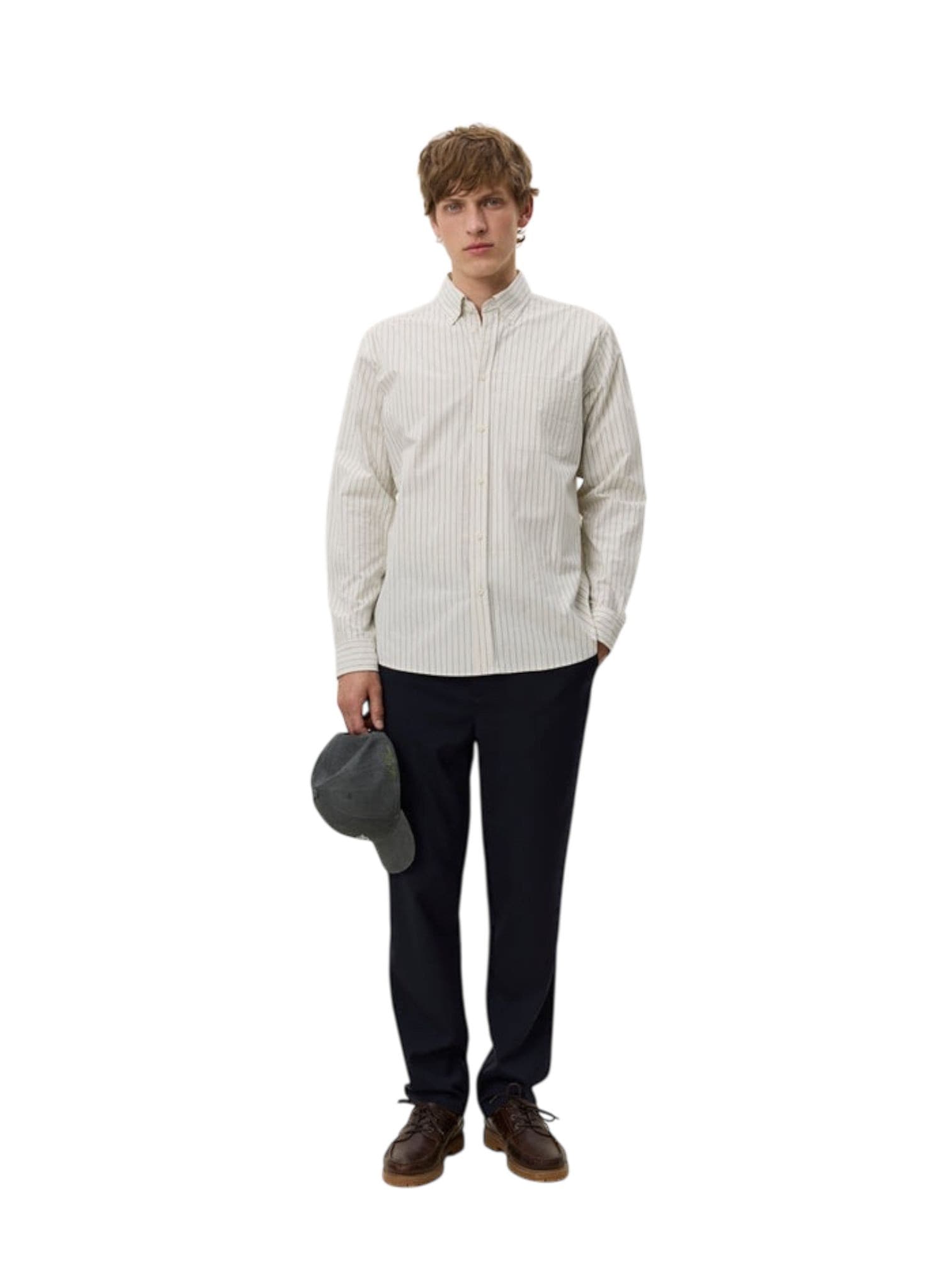 LES DEUX Les Deux Kent Stripe Poplin Shirt Camicia a righe in cotone - Ivory - 6