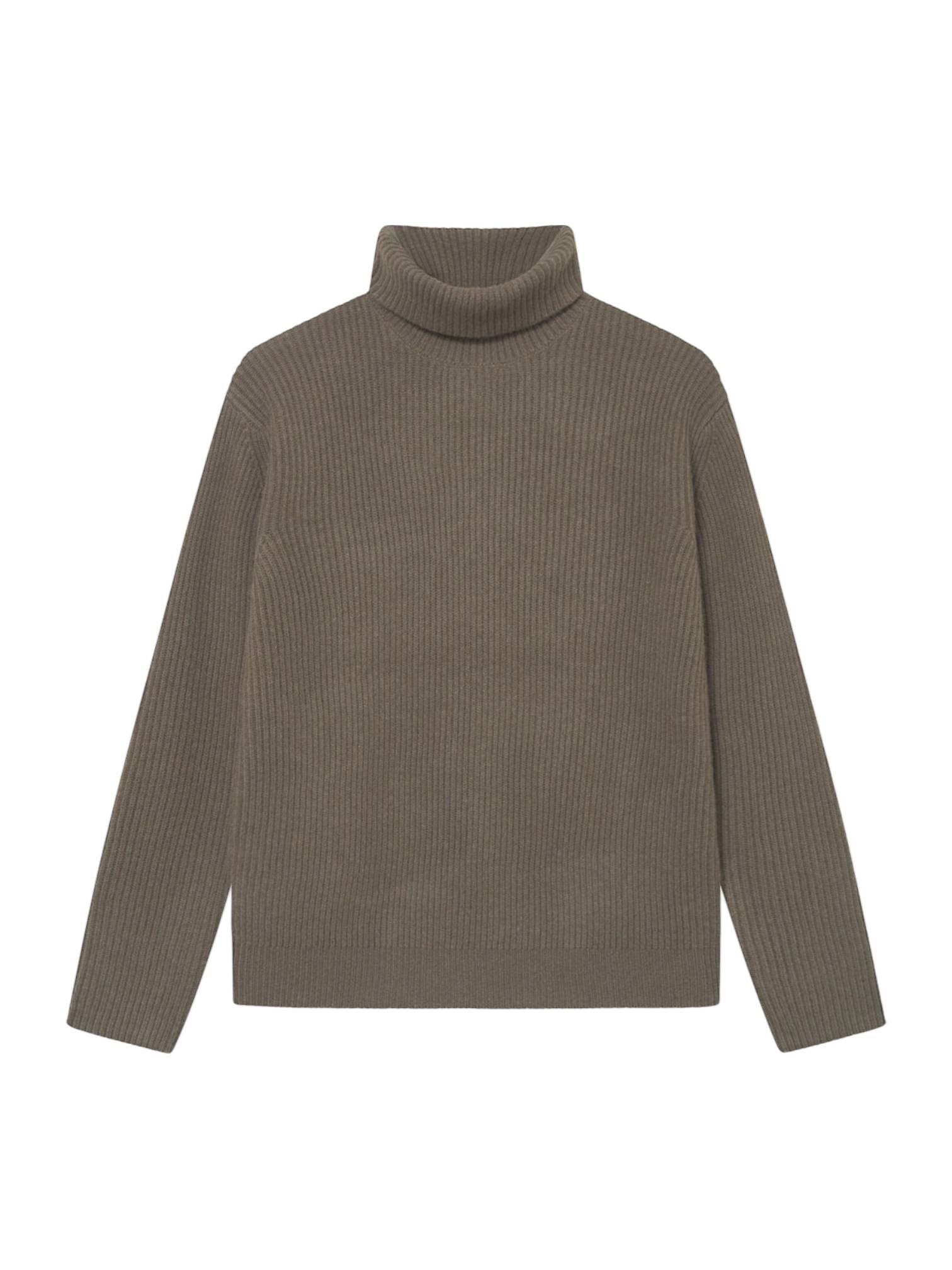 LES DEUX Les Deux Eddie Wool Rib Rollneck Knit sweater maglione collo alto in lana merino - Teak Brown - 8