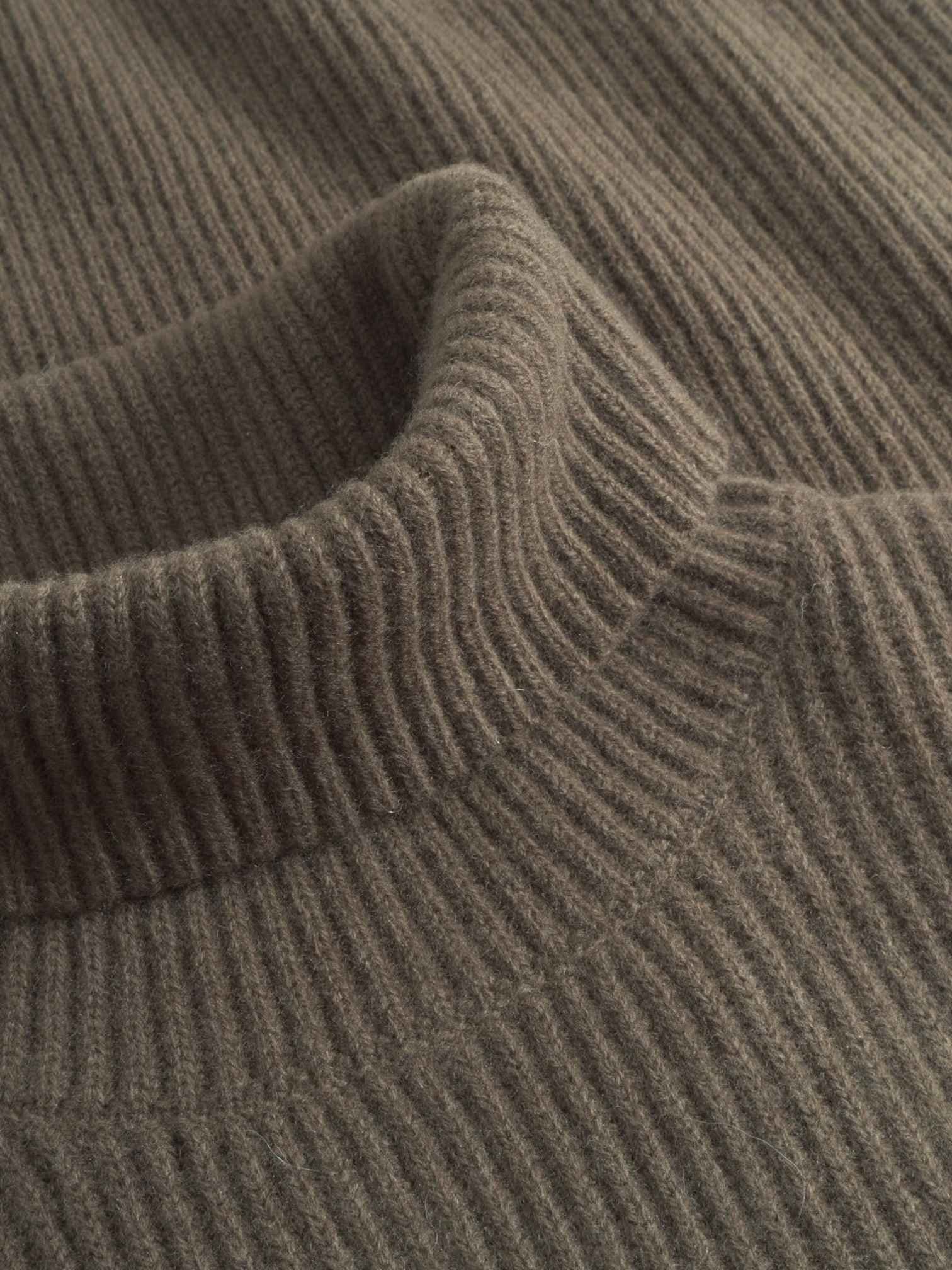 LES DEUX Les Deux Eddie Wool Rib Rollneck Knit sweater maglione collo alto in lana merino - Teak Brown - 7