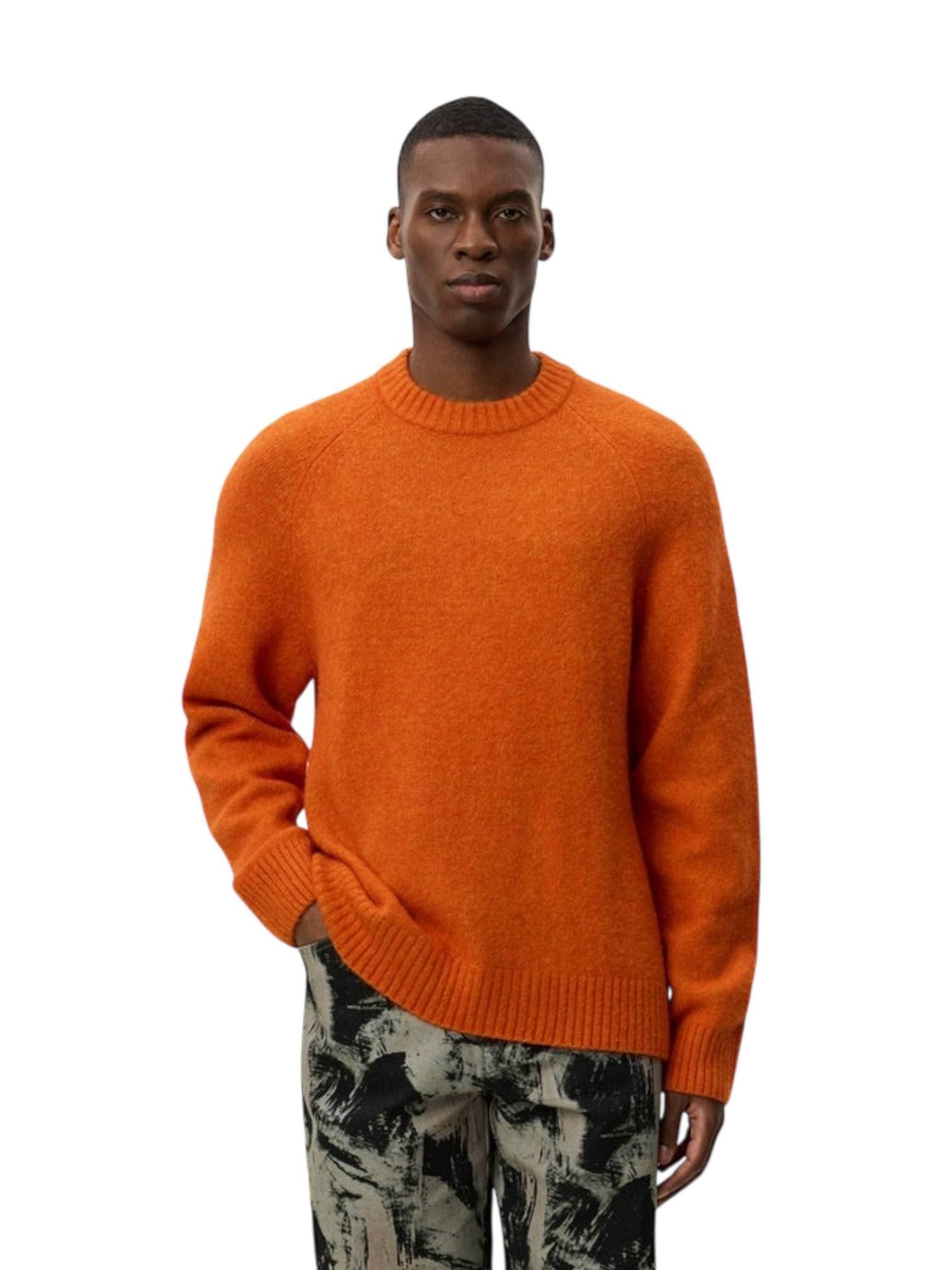 LES DEUX Les Deux Gilbert Crewneck Knit sweater maglione girocollo in lana - Gold Flame - 3