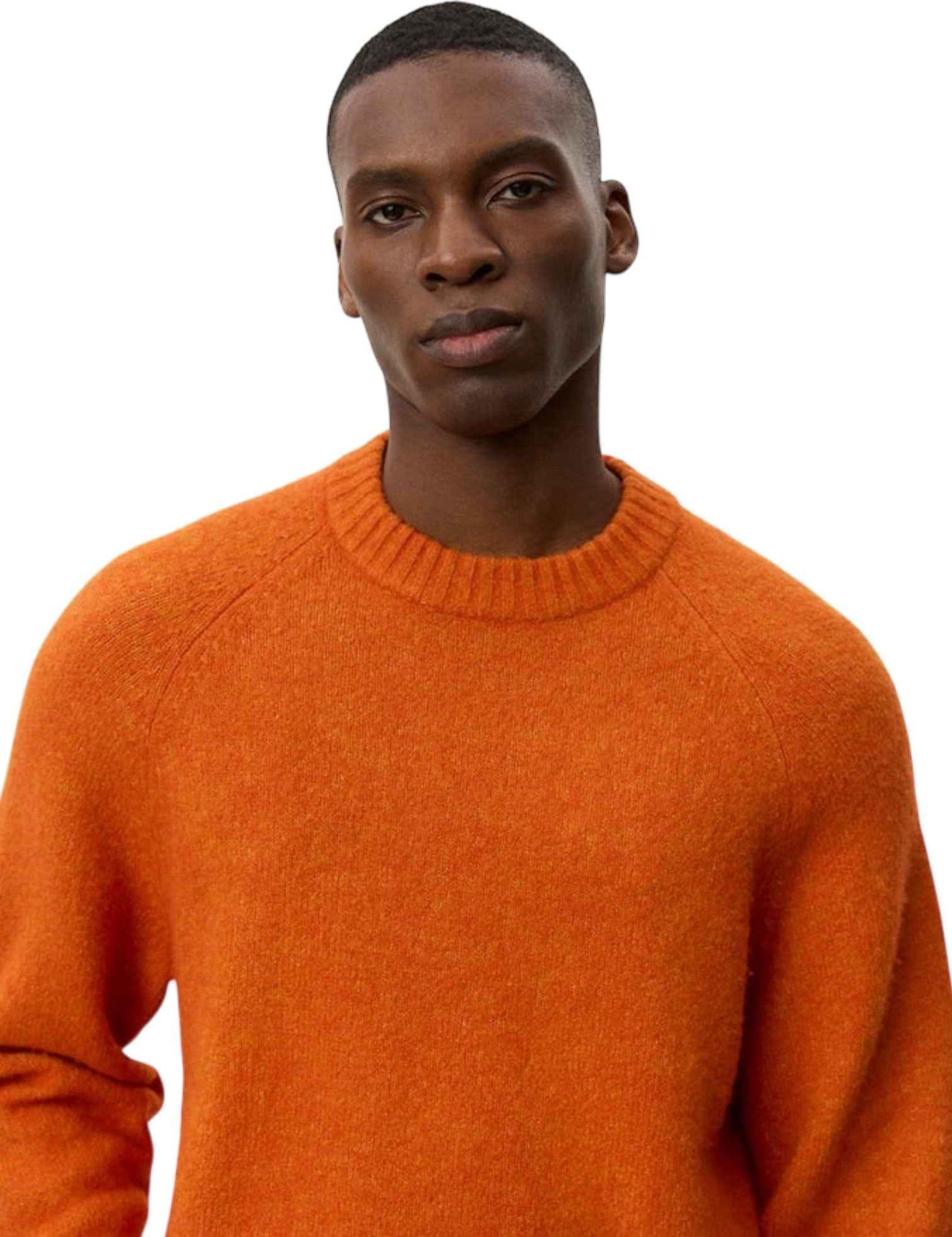 LES DEUX Les Deux Gilbert Crewneck Knit sweater maglione girocollo in lana - Gold Flame - 5