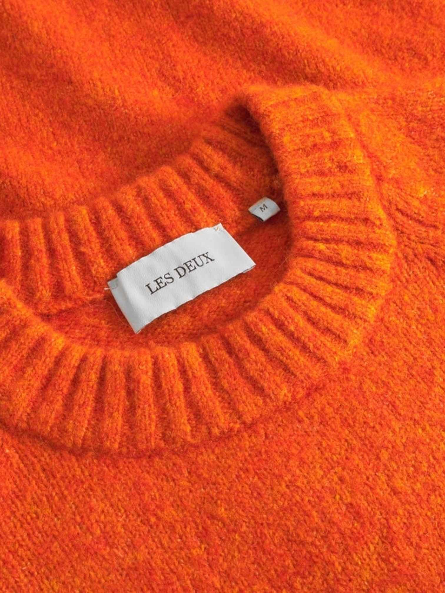 LES DEUX Les Deux Gilbert Crewneck Knit sweater maglione girocollo in lana - Gold Flame - 7