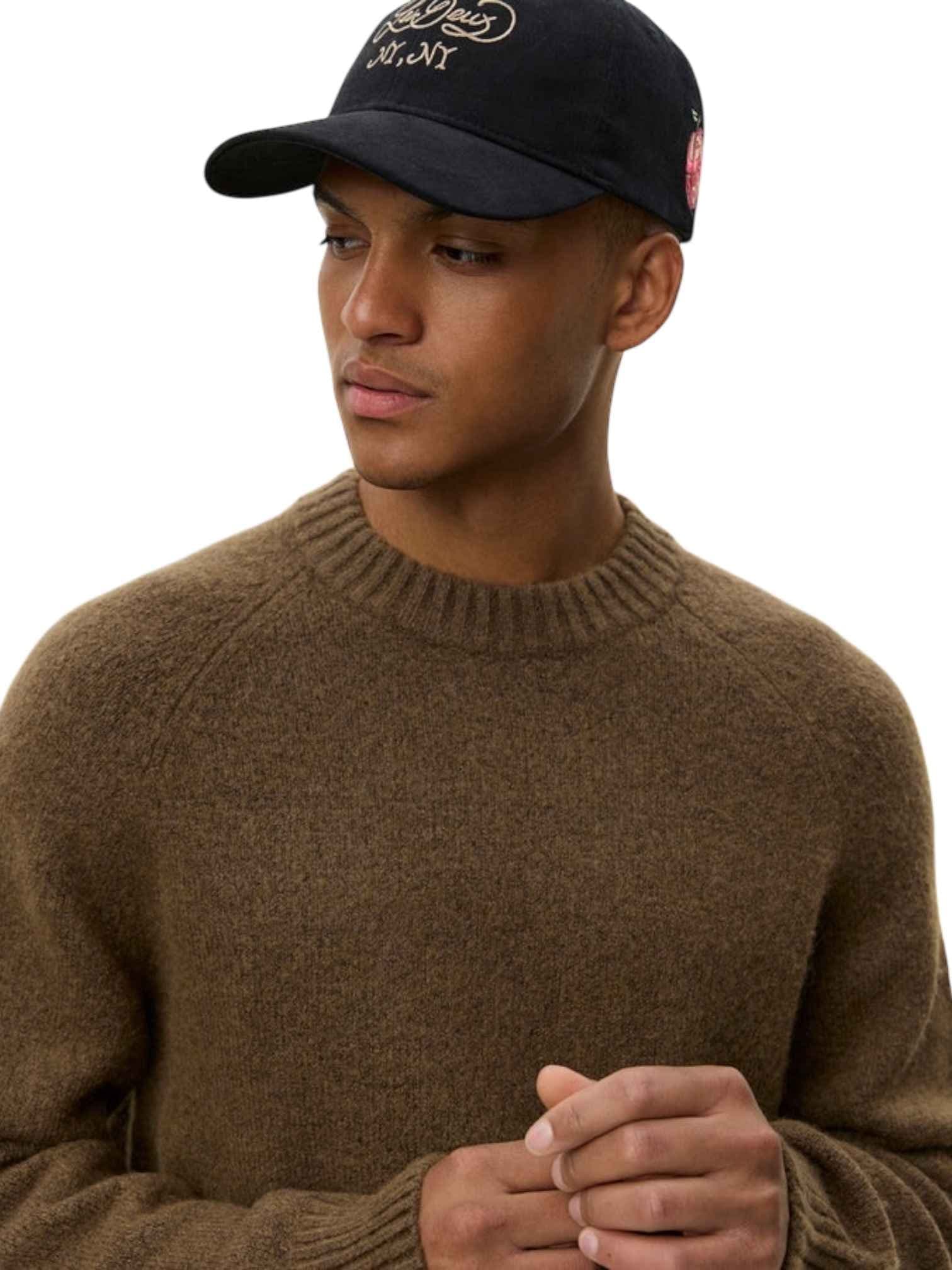 LES DEUX Les Deux Gilbert Crewneck Knit sweater maglione girocollo in lana - Teak Brown - 5