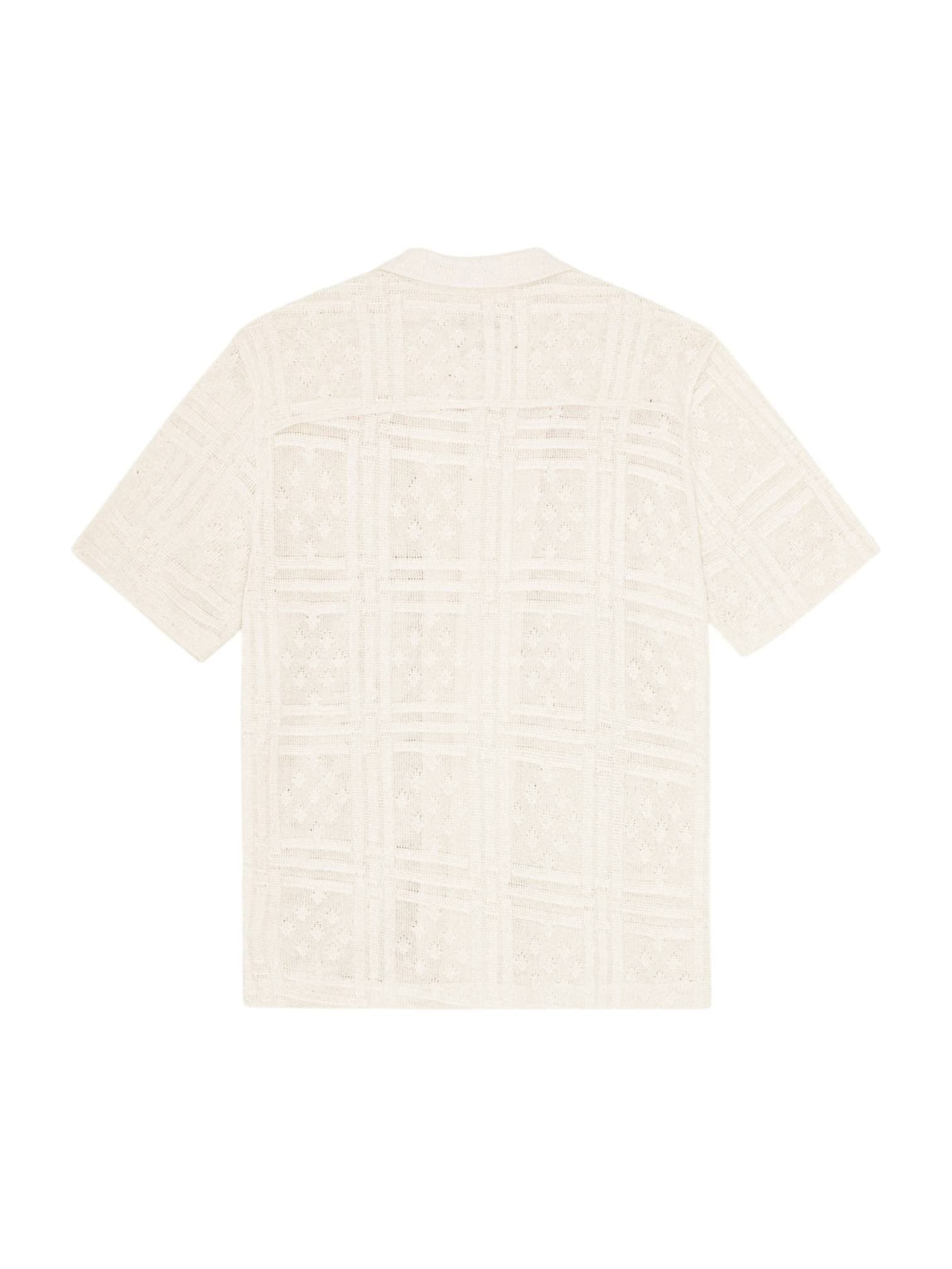 LES DEUX Les Deux Hector Pointelle SS Shirt camicia in crochet maniche corte - egg white - 2