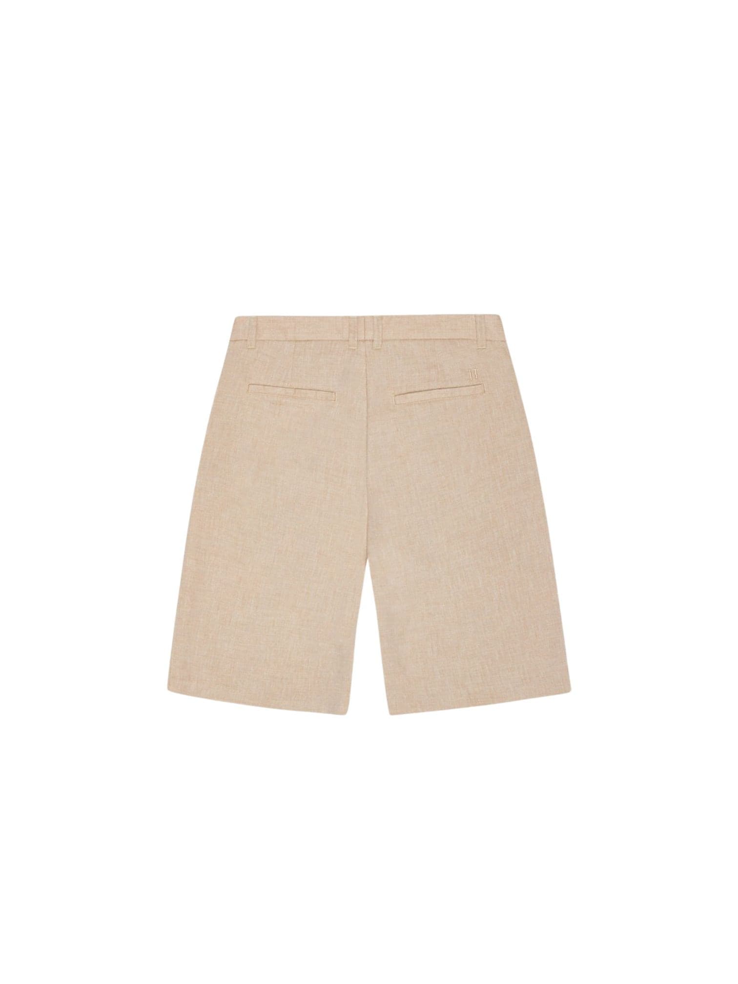 LES DEUX Les Deux Reece Pleated slub shorts pantaloni sartoriali corti gamba larga - light sand - 2