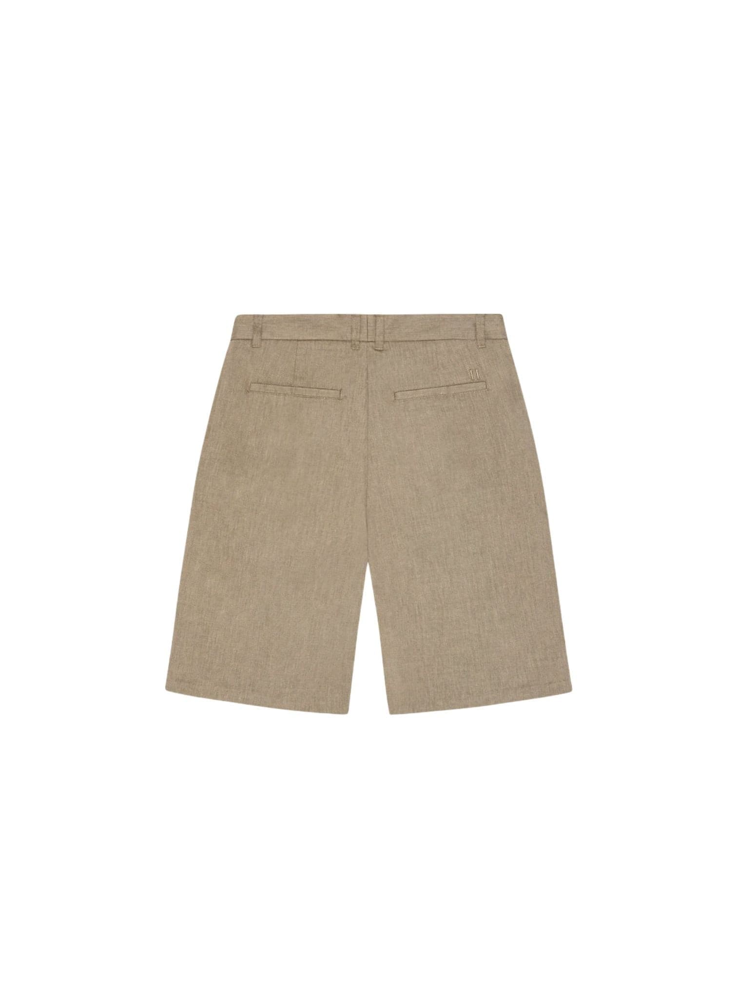 LES DEUX Les Deux Reece Pleated slub shorts pantaloni sartoriali corti gamba larga - lichen green - 2