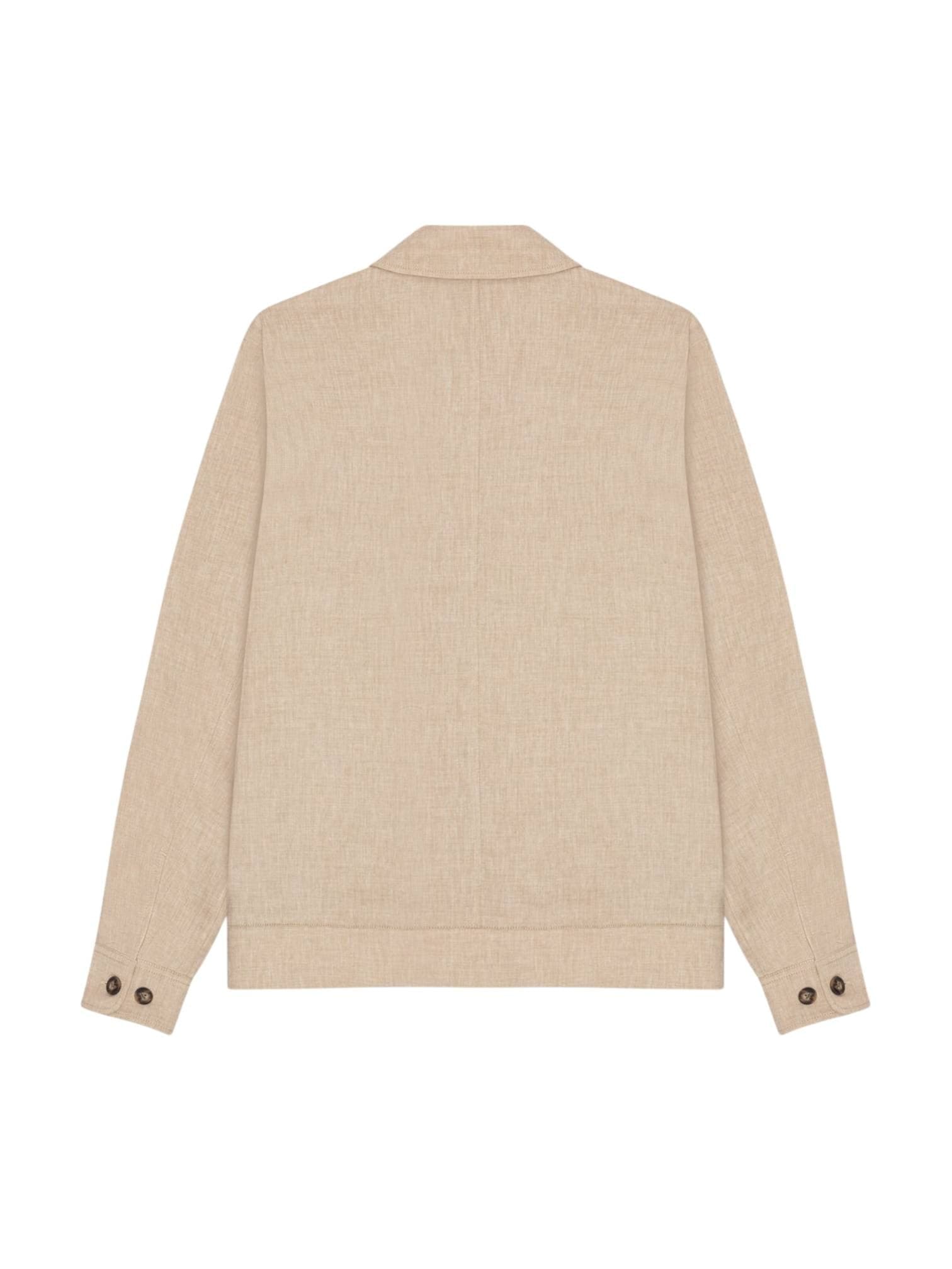 LES DEUX Les Deux Como Coach Slub Jacket giacca da uomo primaverile in misto lino - light sand - 2