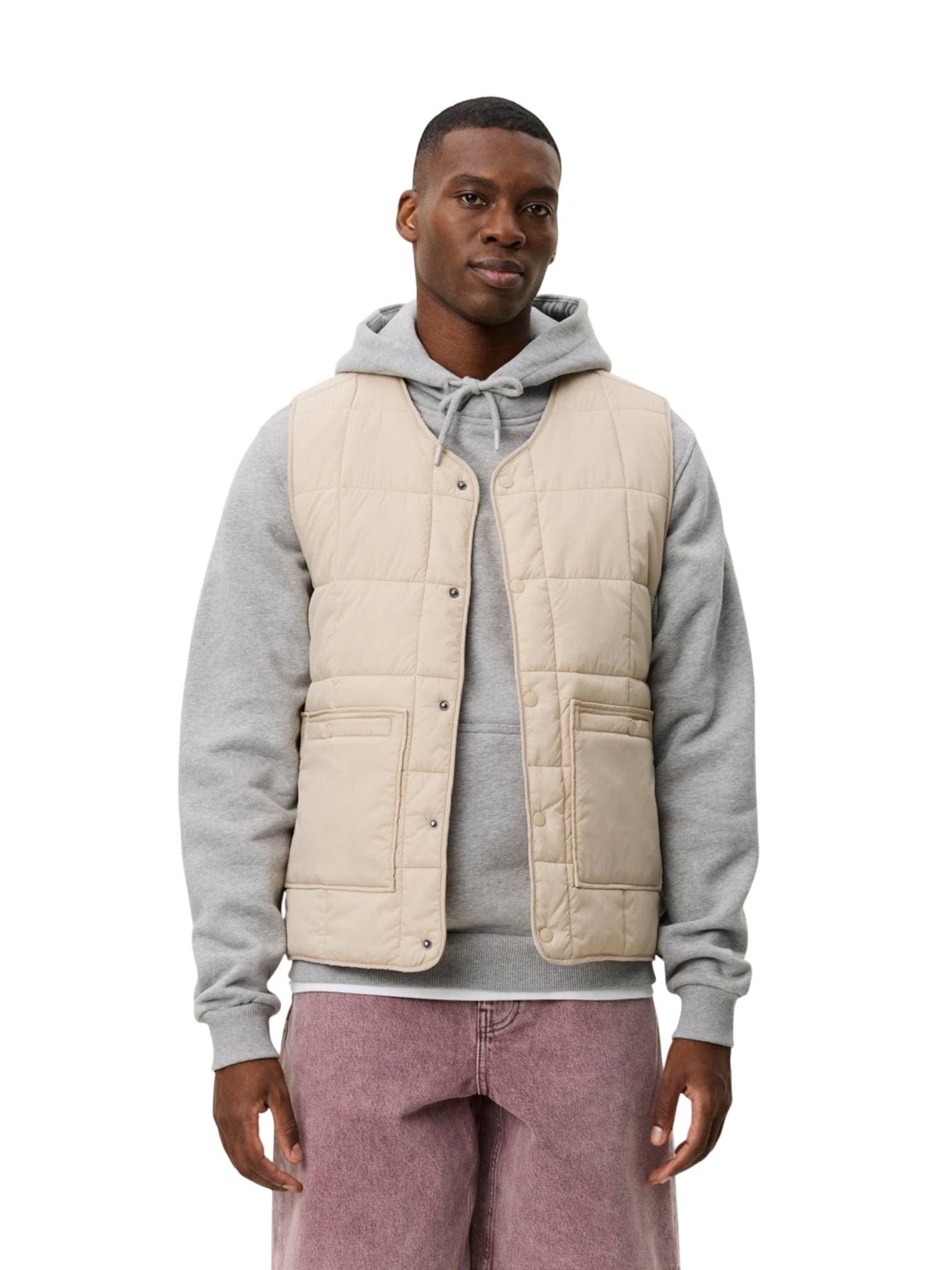 LES DEUX Les Deux Matt Quilted Vest Jacket Gilet primaverile da uomo - light sand - 3