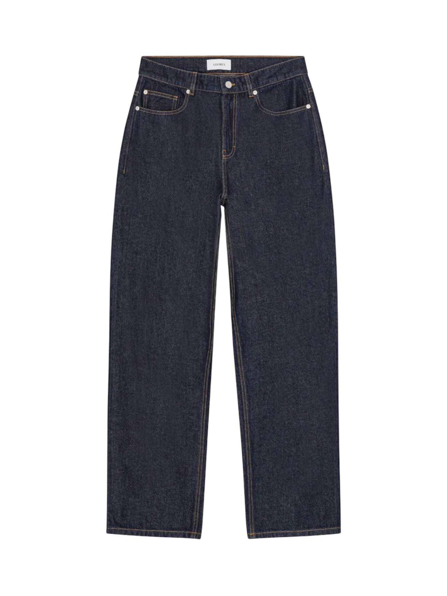 LES DEUX Les Deux Roi Washed Denim Jeans da uomo gamba dritta - dark indigo washed - 6
