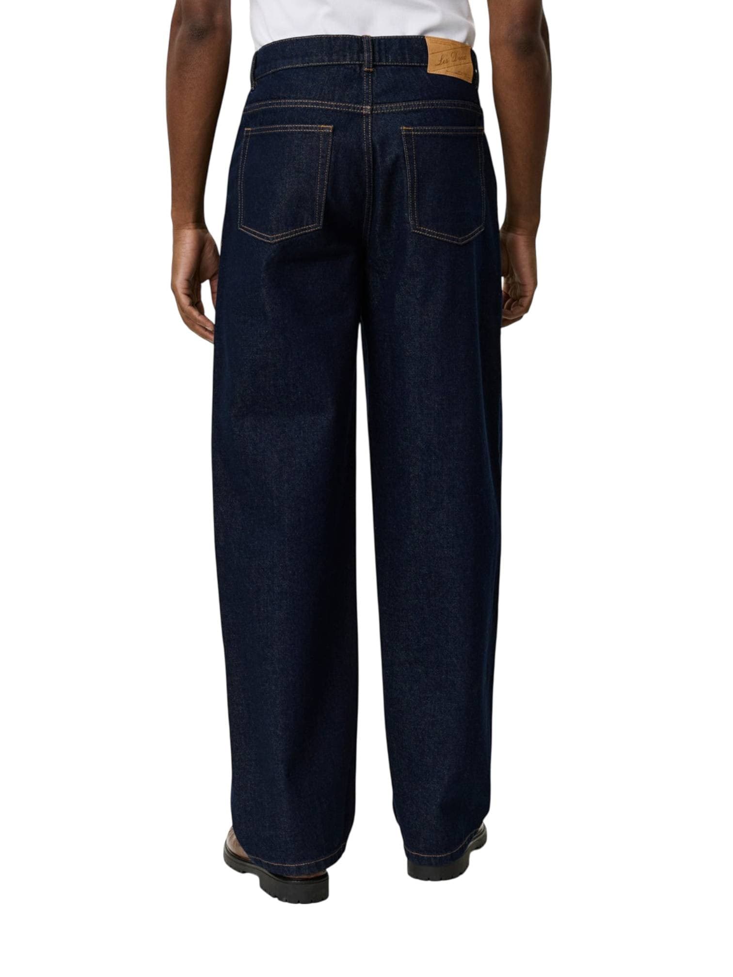 LES DEUX Les Deux Roi Washed Denim Jeans da uomo gamba dritta - dark indigo washed - 4
