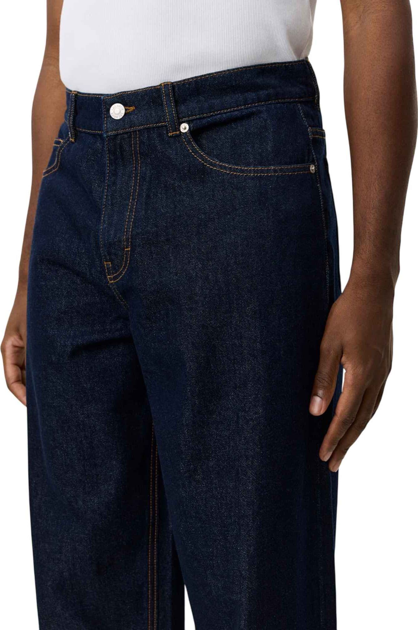 LES DEUX Les Deux Roi Washed Denim Jeans da uomo gamba dritta - dark indigo washed - 5