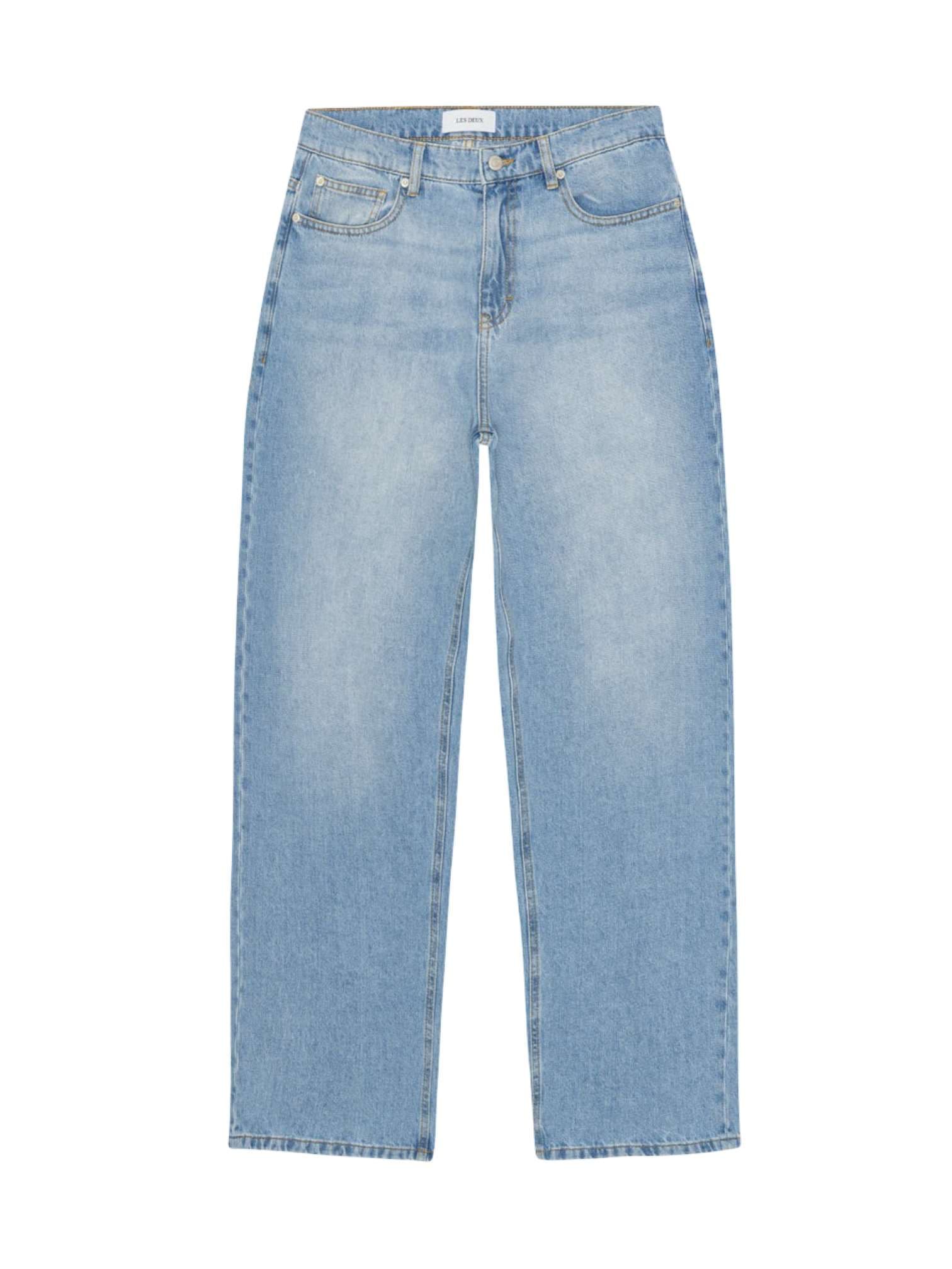 LES DEUX Les Deux Roi Washed Denim Jeans da uomo gamba dritta - light indigo washed - 6