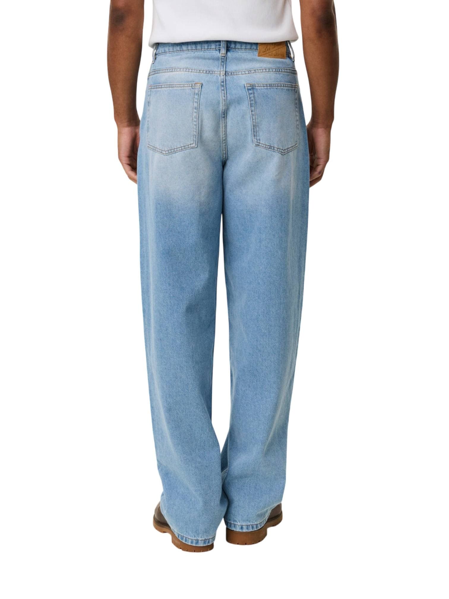 LES DEUX Les Deux Roi Washed Denim Jeans da uomo gamba dritta - light indigo washed - 4