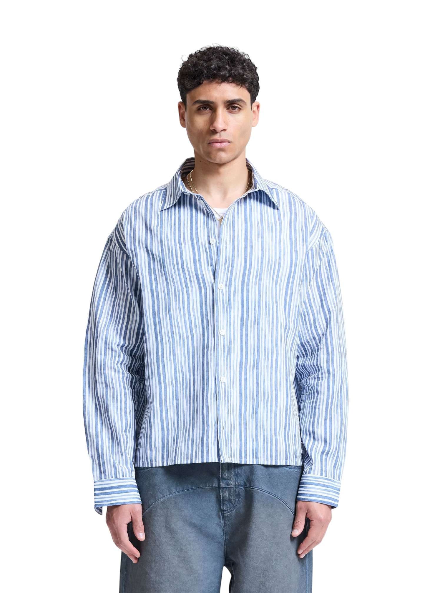 RETERNITY Reternity Watercolor shirt camicia a righe boxy fit - Blue - 2