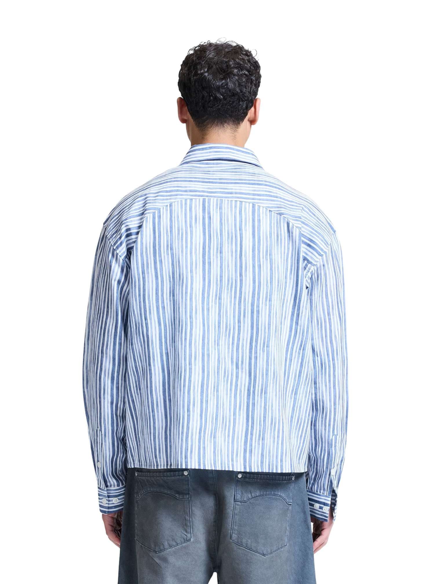 RETERNITY Reternity Watercolor shirt camicia a righe boxy fit - Blue - 4