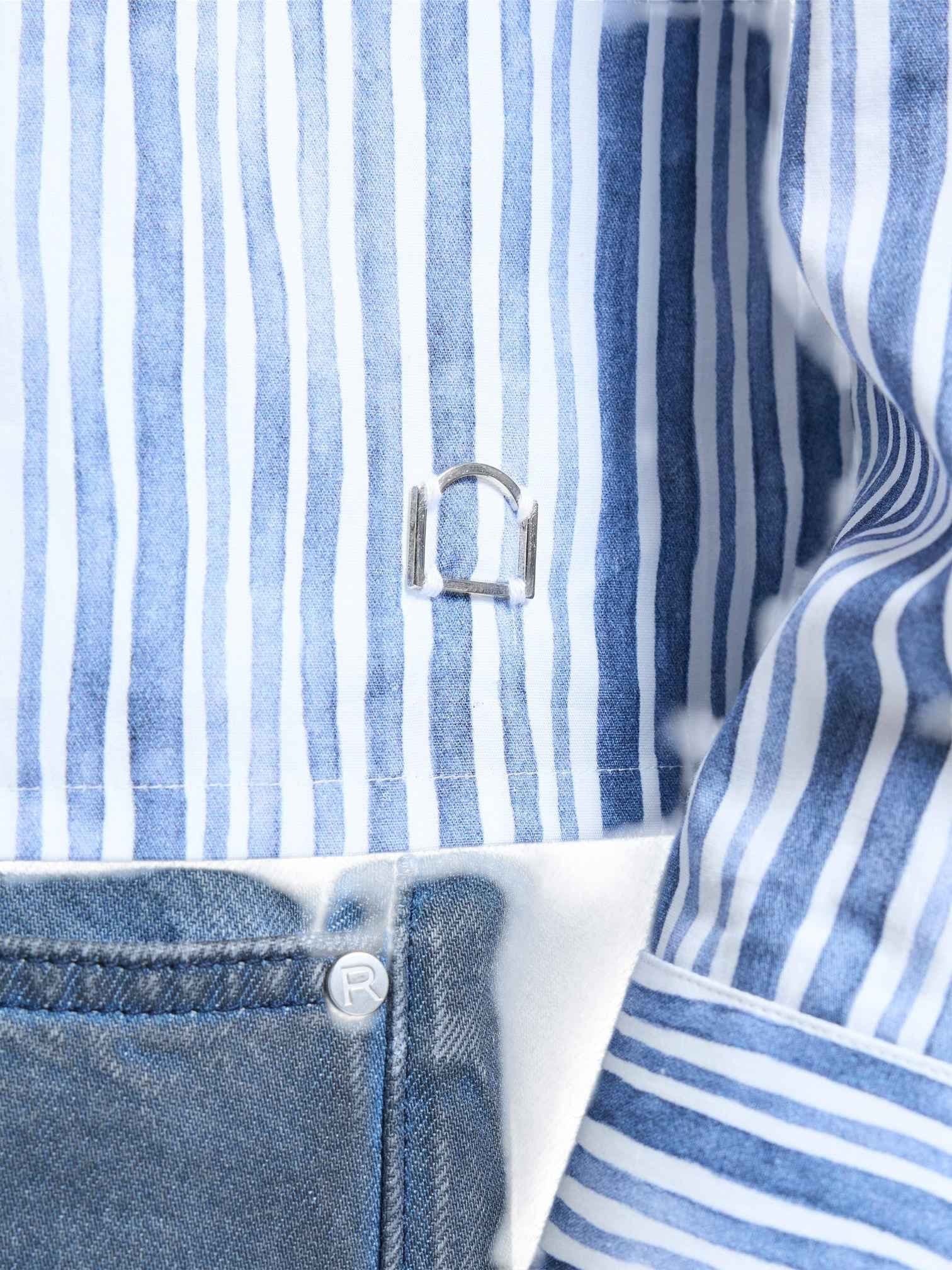 RETERNITY Reternity Watercolor shirt camicia a righe boxy fit - Blue - 6